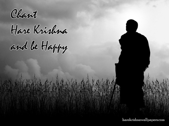 Chant Hare Krishna and be happy Wallpaper (001)
