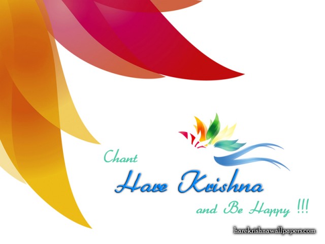 Chant Hare Krishna and be happy Wallpaper (003)