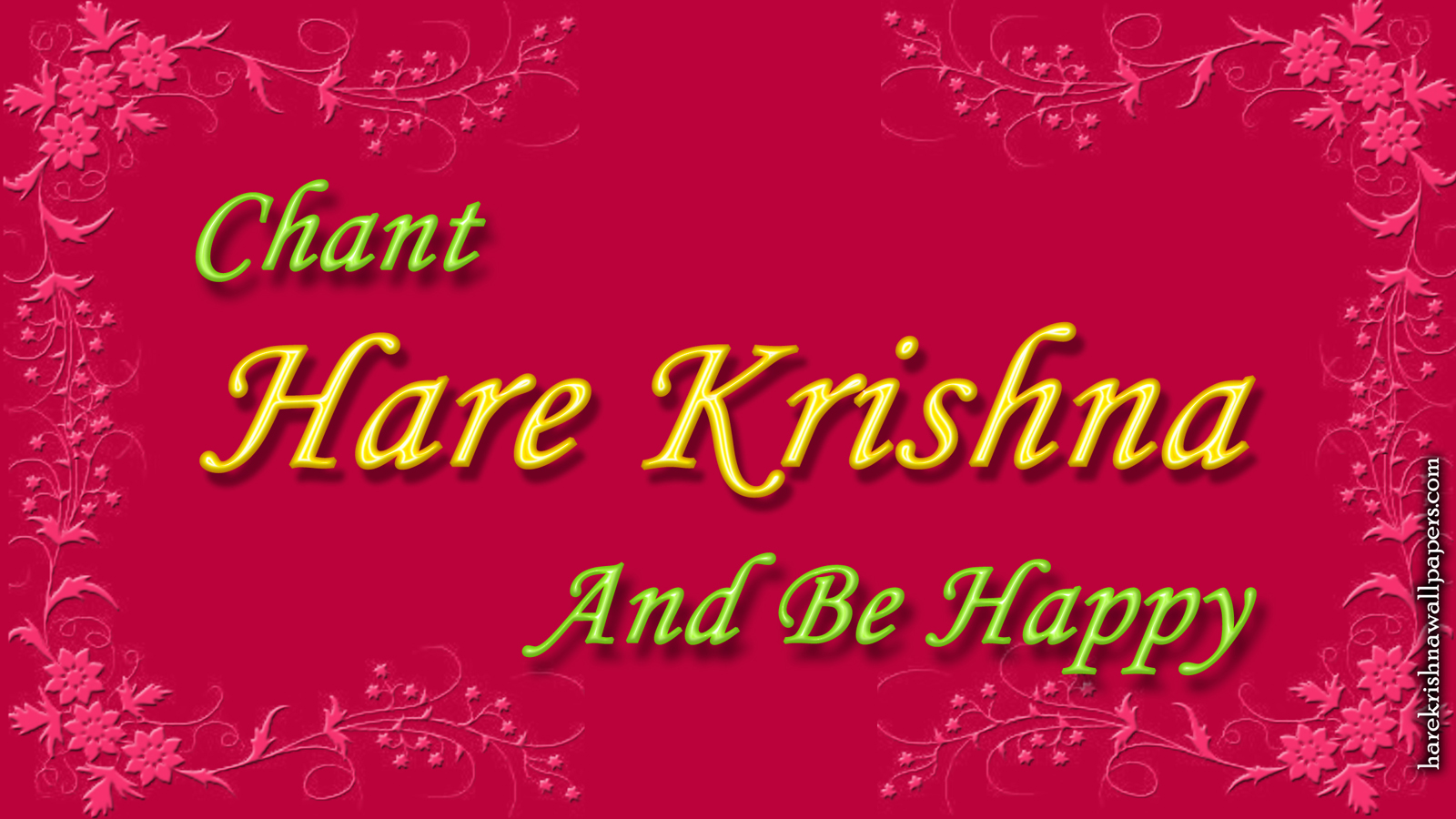 Chant Hare Krishna and be happy Wallpaper (008) Size 1600x900 Download