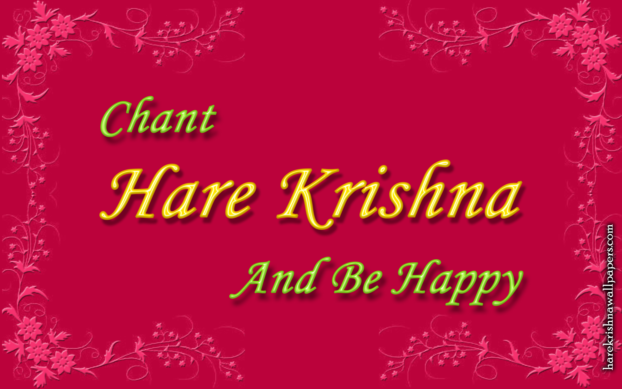 Chant Hare Krishna and be happy Wallpaper (008) Size 2560x1600 Download