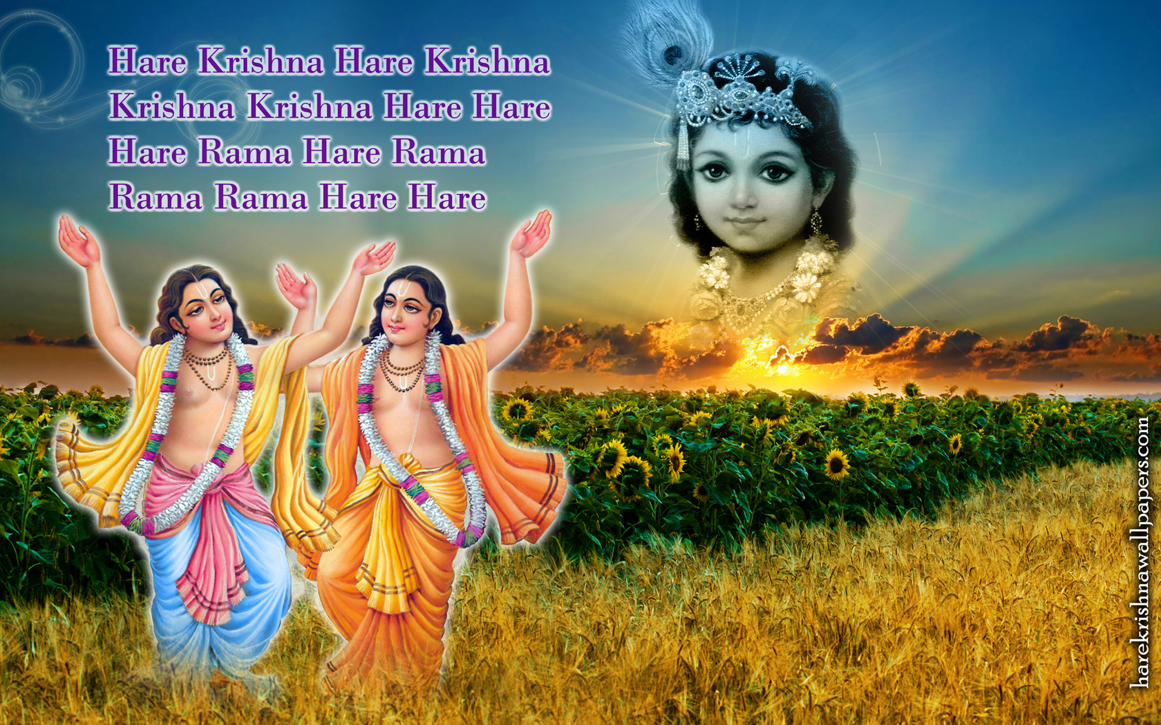 Chant Hare Krishna Mahamantra Wallpaper (018) Size 1680x1050 Download