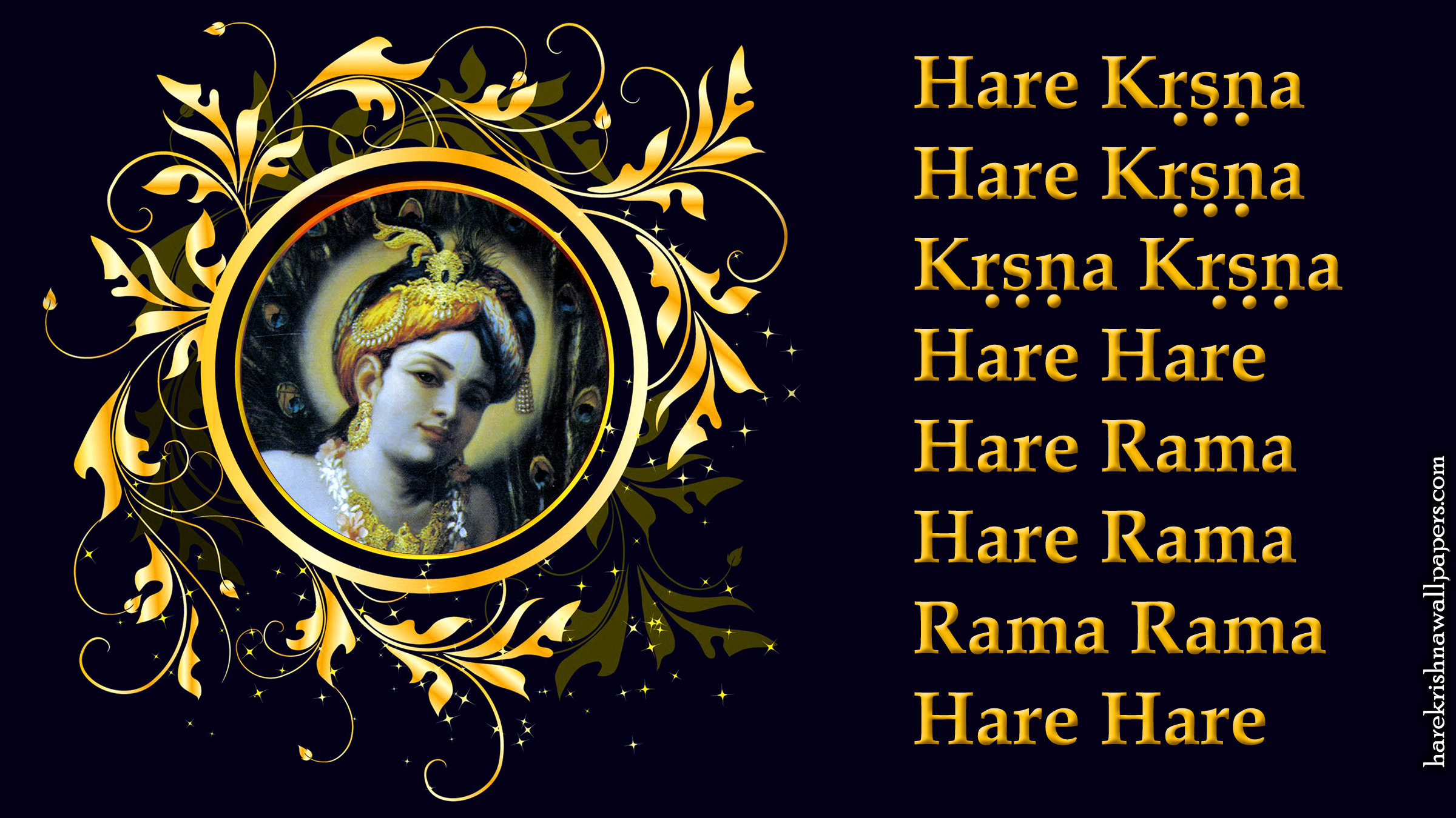 Chant Hare Krishna Mahamantra Wallpaper (024) Size 2400x1350 Download