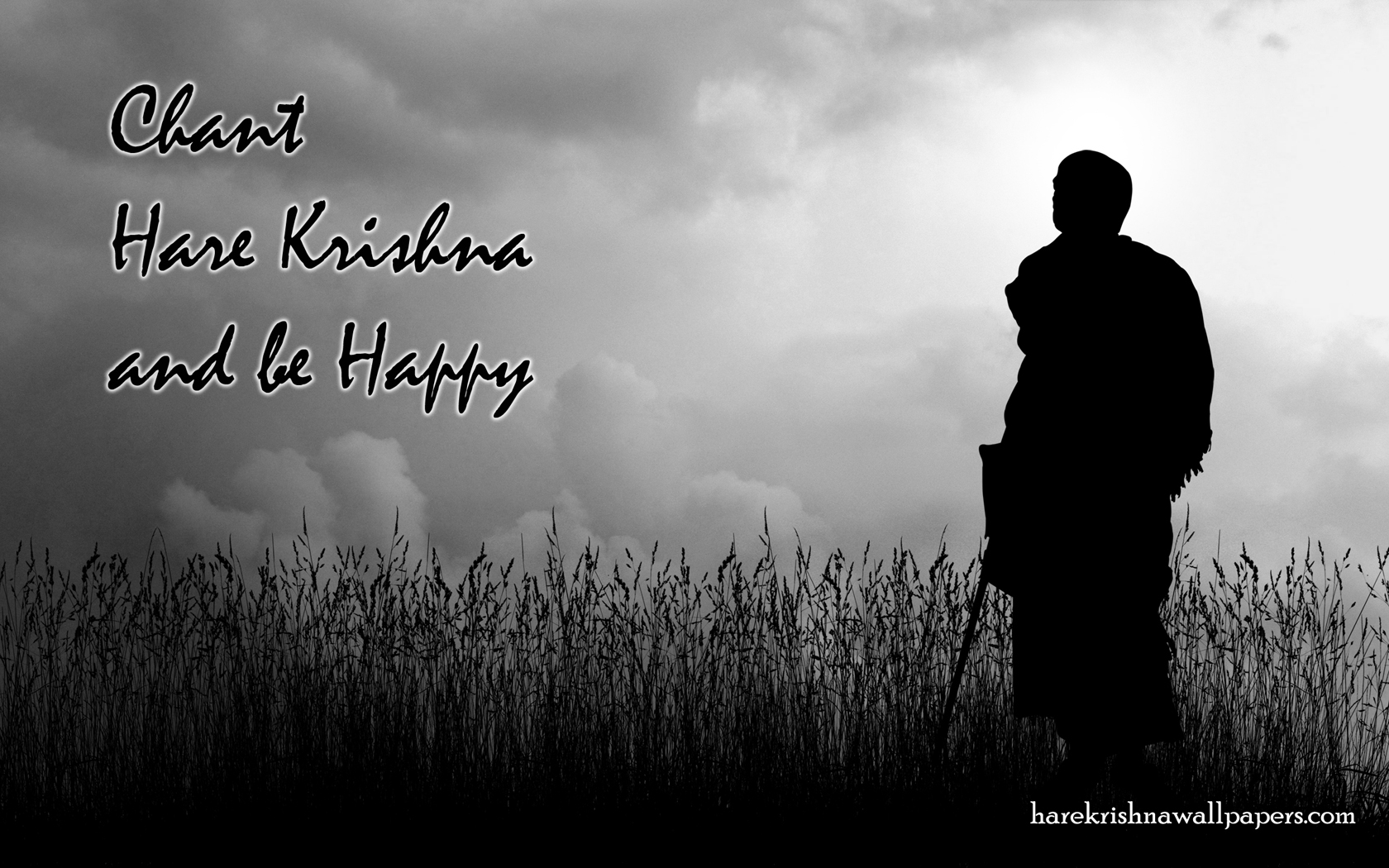 Chant Hare Krishna and be happy Wallpaper (001) Size 1680x1050 Download