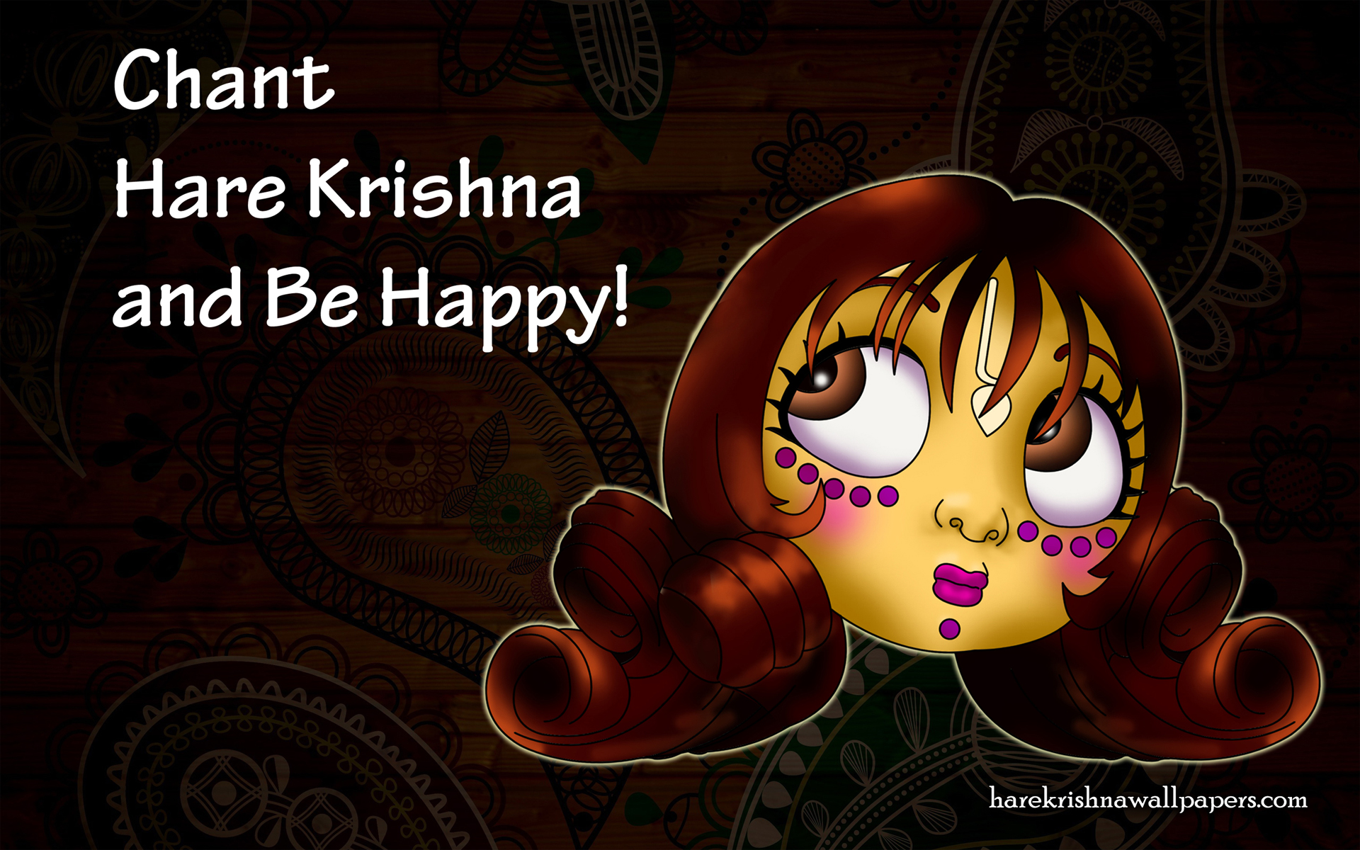 Chant Hare Krishna and be happy Wallpaper (002) Size 1920x1200 Download