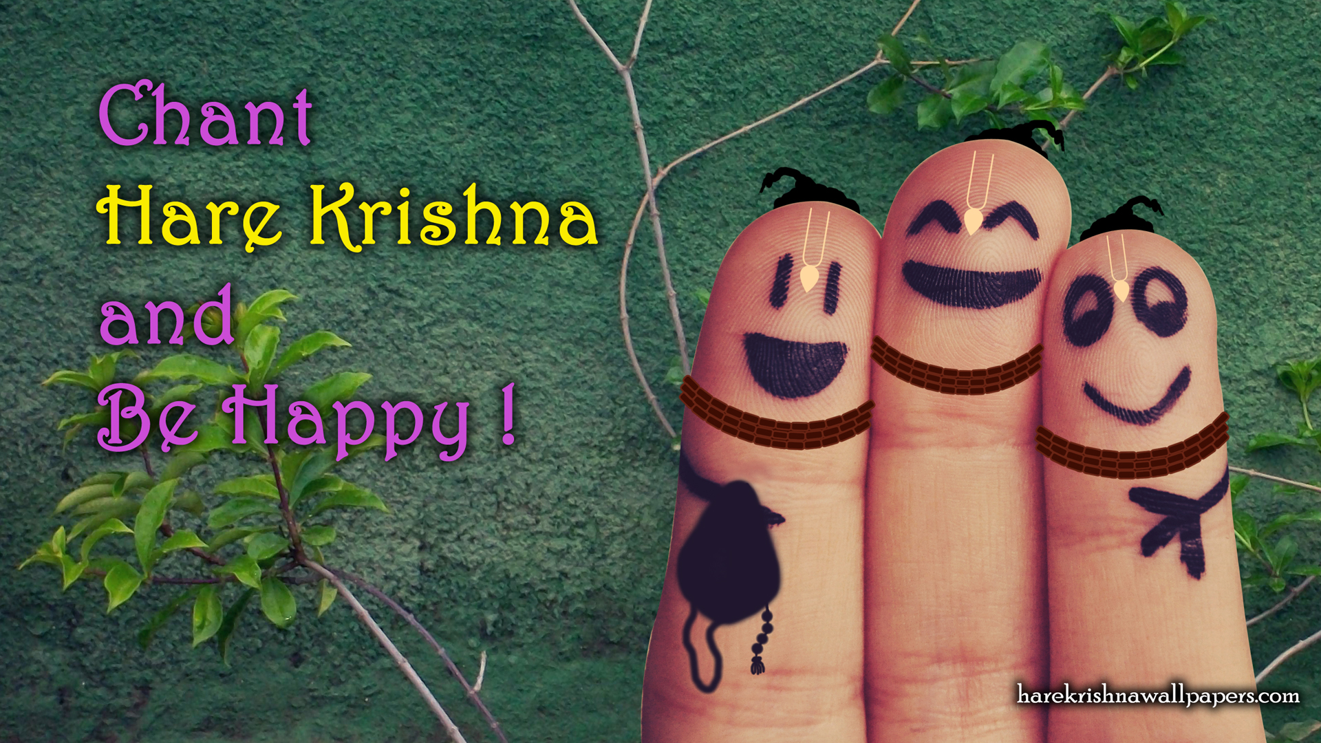 Chant Hare Krishna and be happy Wallpaper (004) Size 1920x1080 Download