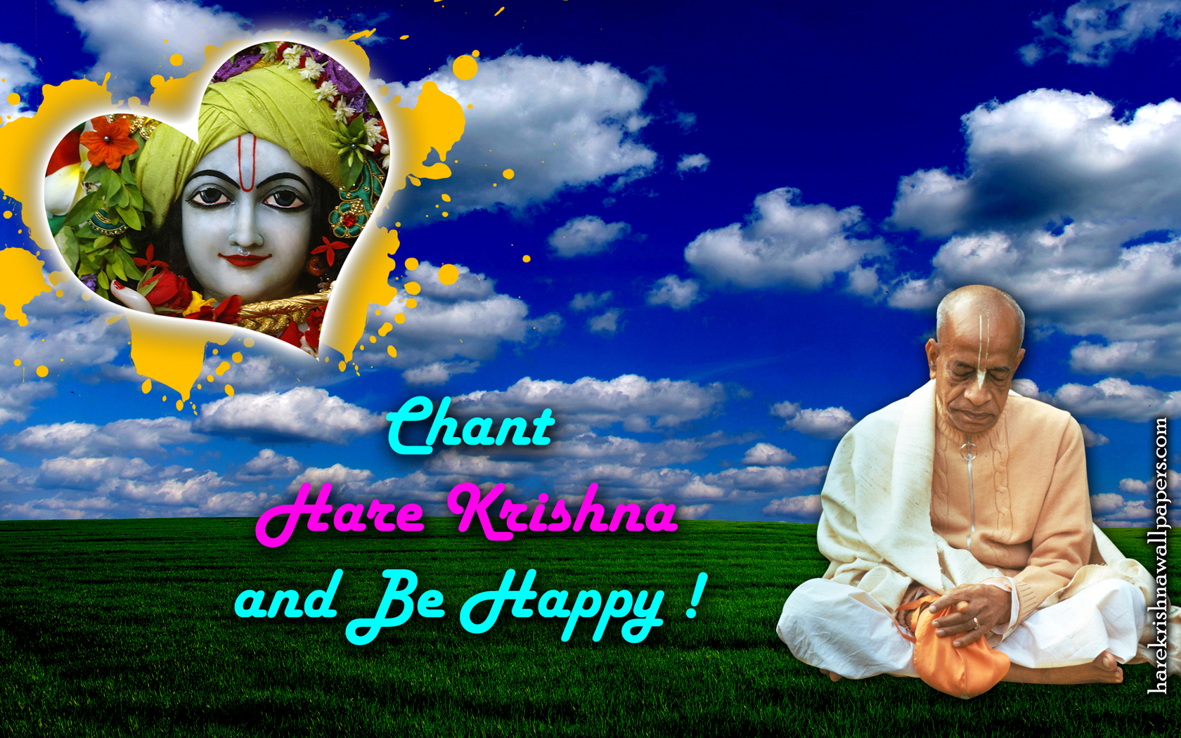 Chant Hare Krishna and be happy Wallpaper (005) Size 1680x1050 Download