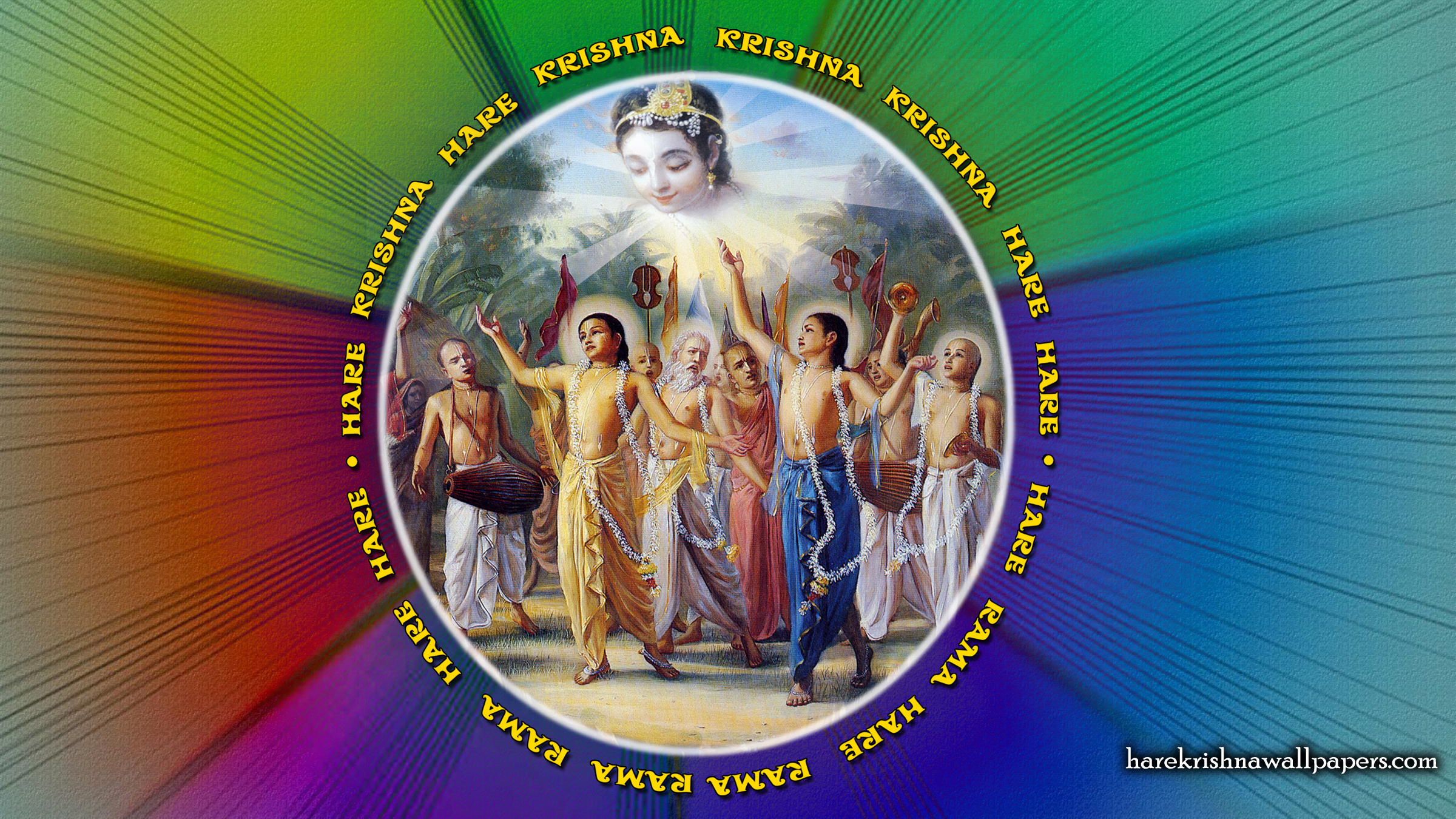 Chant Hare Krishna Mahamantra Wallpaper (008) Size 2400x1350 Download