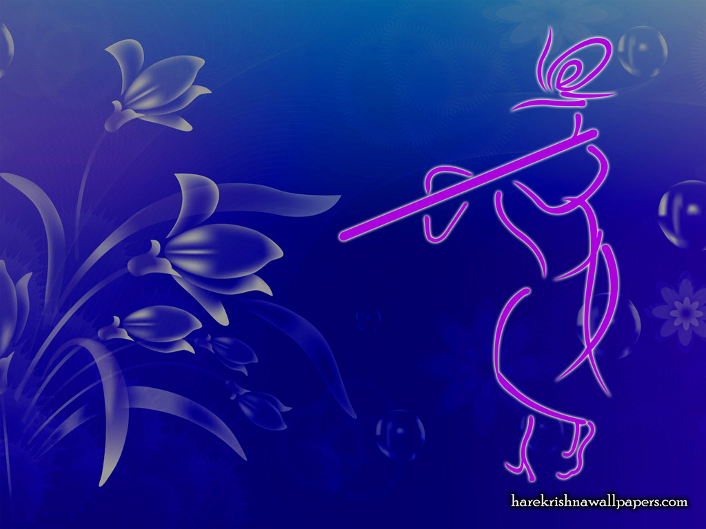Krishna with Flute Wallpaper (001) Size 1024x768 Download