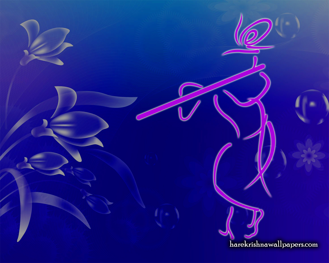 Krishna with Flute Wallpaper (001) Size 1280x1024 Download