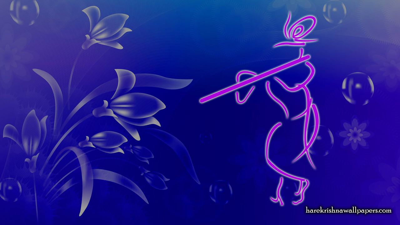 Krishna with Flute Wallpaper (001) Size1280x720 Download