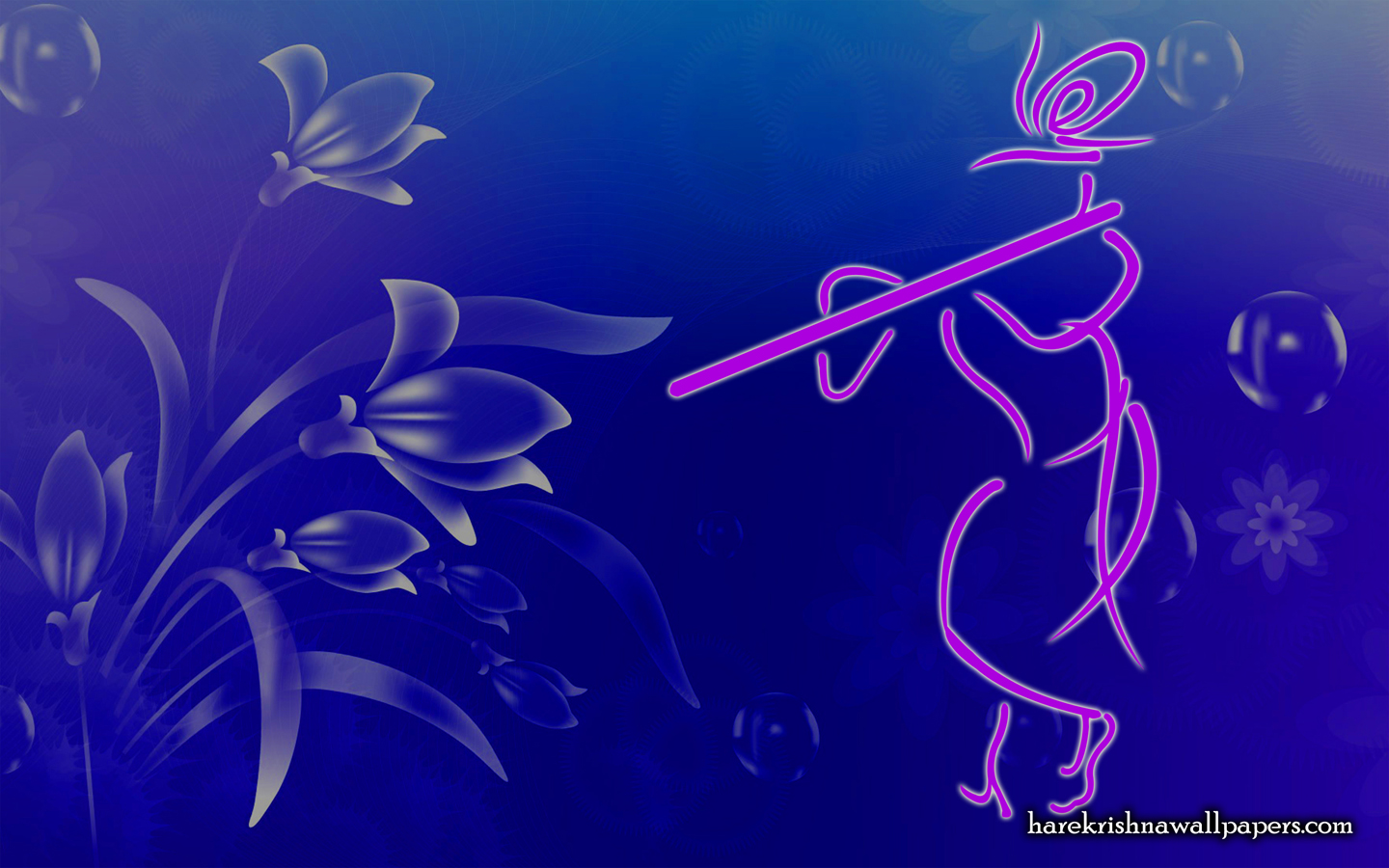 Krishna with Flute Wallpaper (001) Size 1440x900 Download