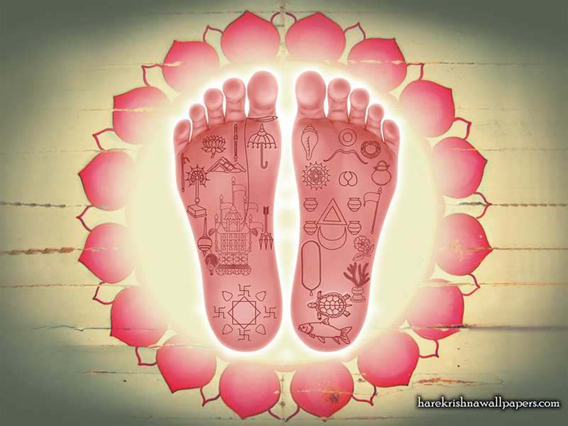 Sri Chaitanya Lotus Feet Wallpaper (001)