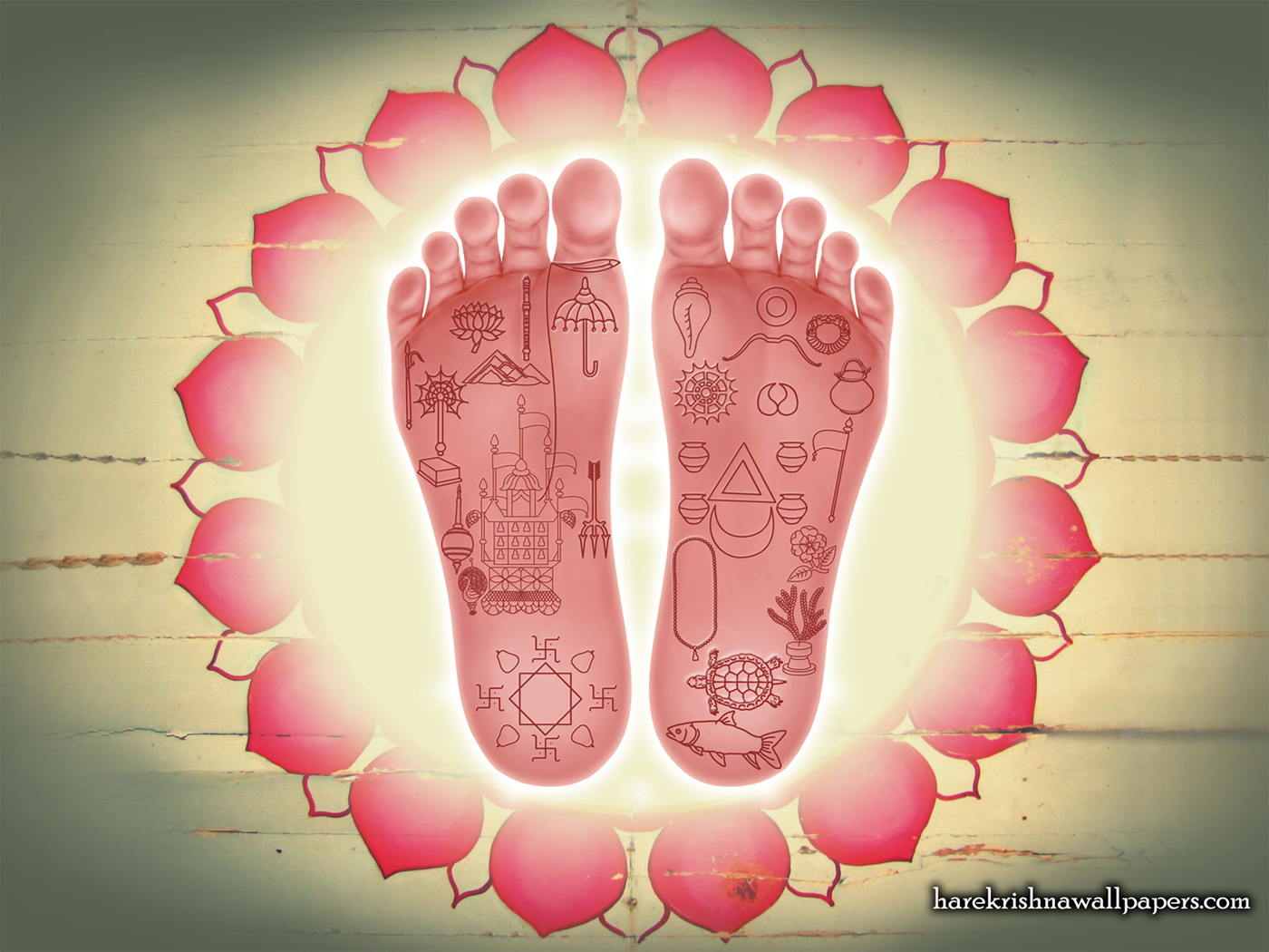 Sri Chaitanya Lotus Feet Wallpaper (001) Size 1400x1050 Download