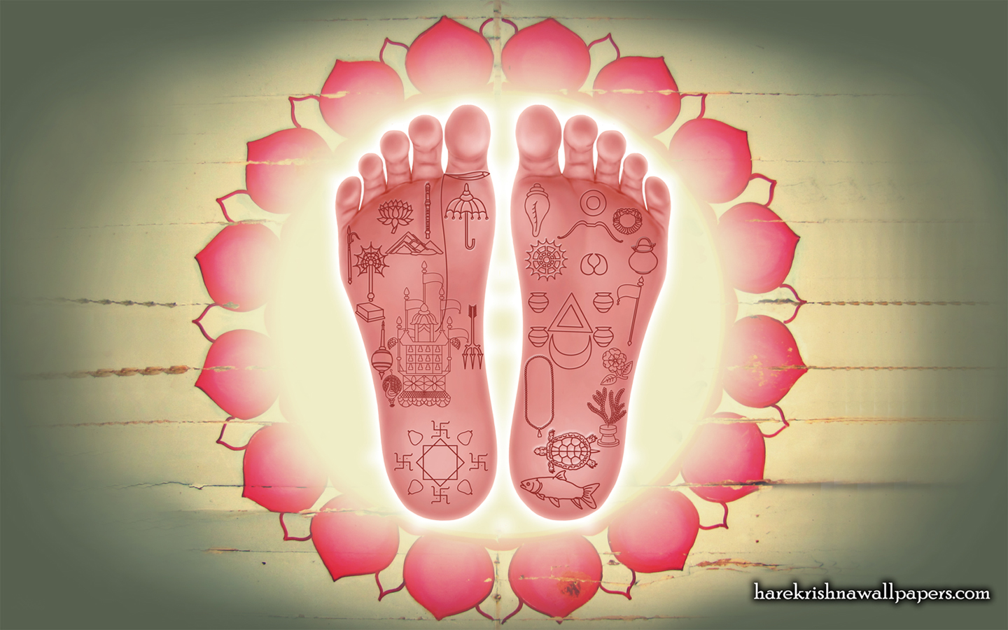 Sri Chaitanya Lotus Feet Wallpaper (001) Size 1440x900 Download