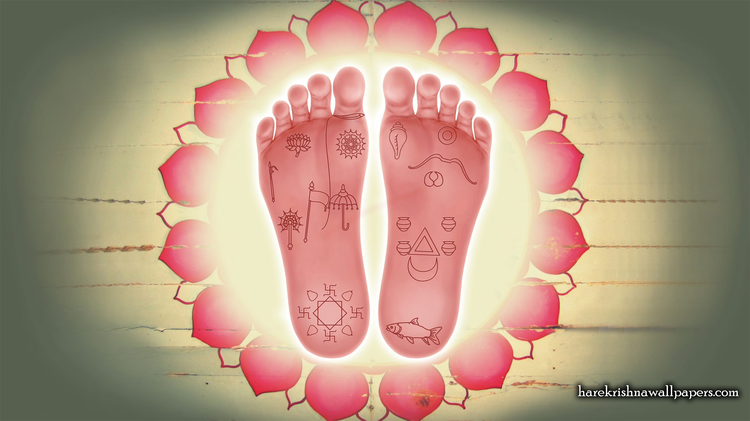 Sri Krishna Lotus Feet Wallpaper (001) Size 2400x1350 Download