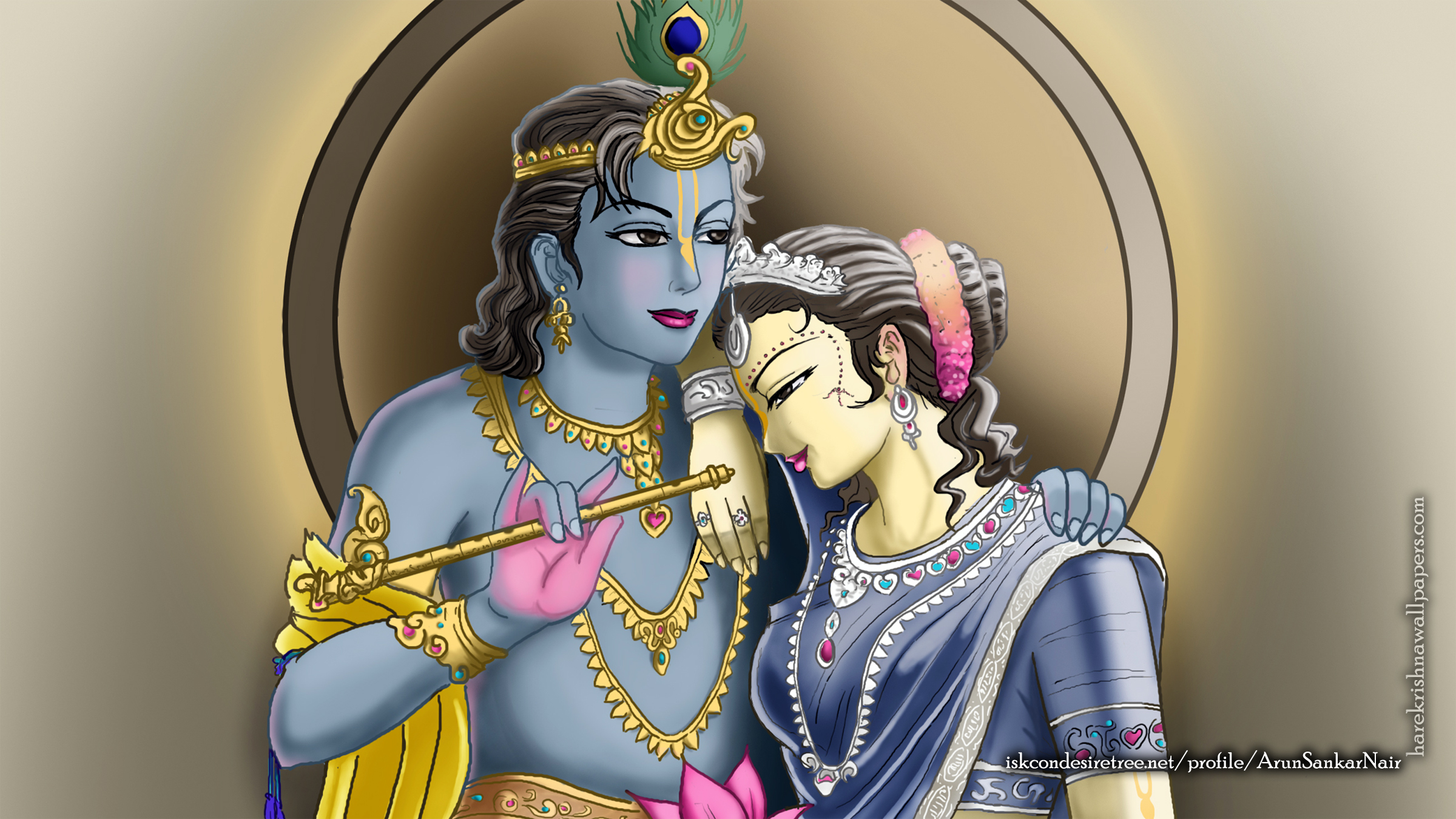 Radha Krishna Wallpaper (017) Size 2400x1350 Download
