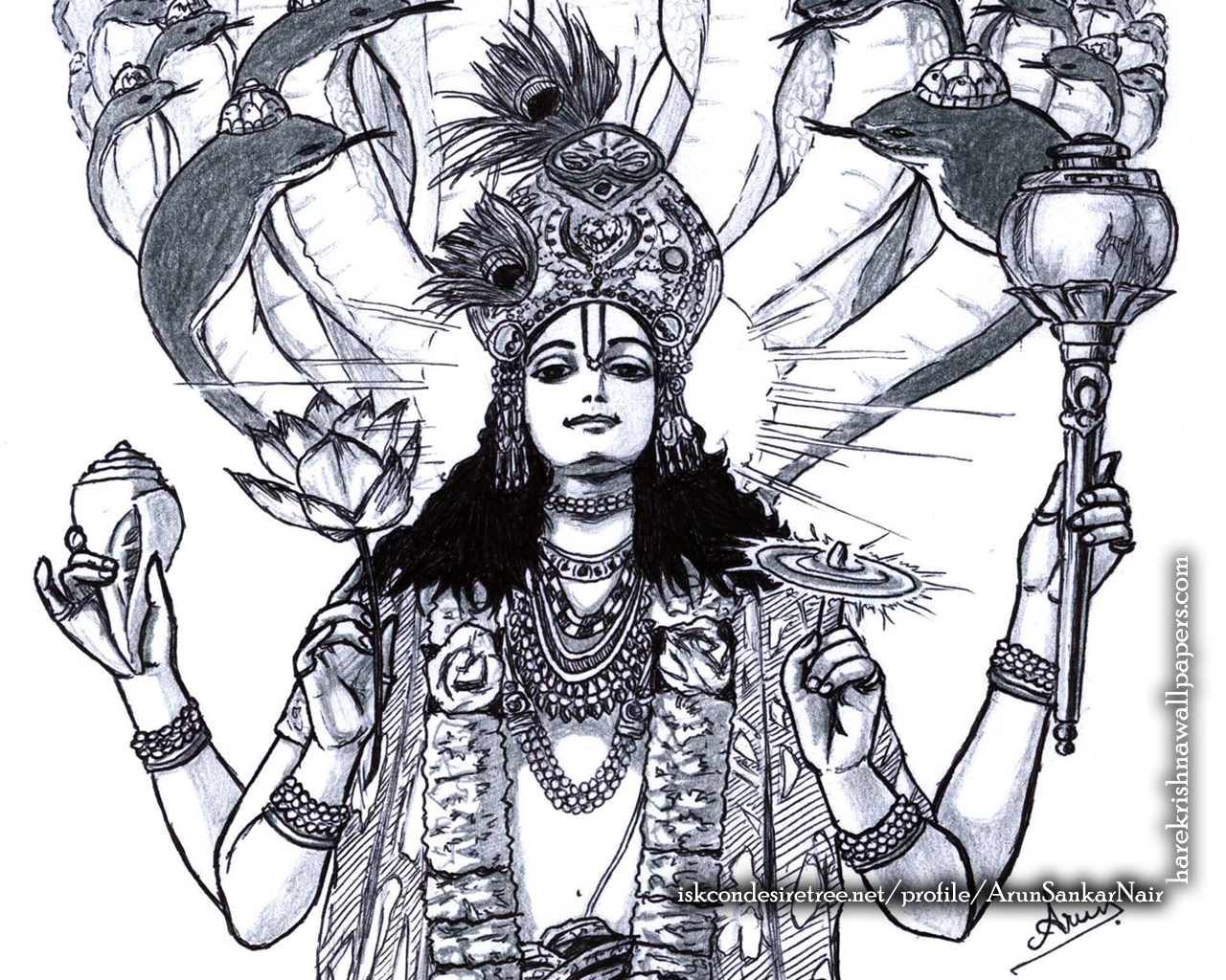 Sri Vishnu Wallpaper (004) Size 1280x1024 Download