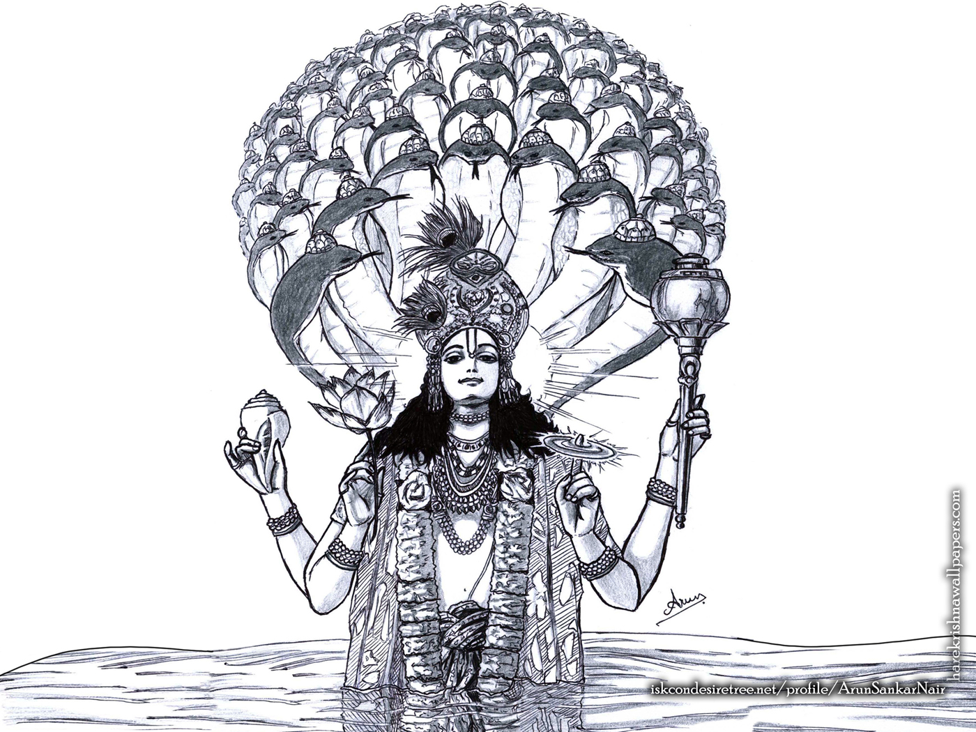 Sri Vishnu Wallpaper (004) Size 1400x1050 Download
