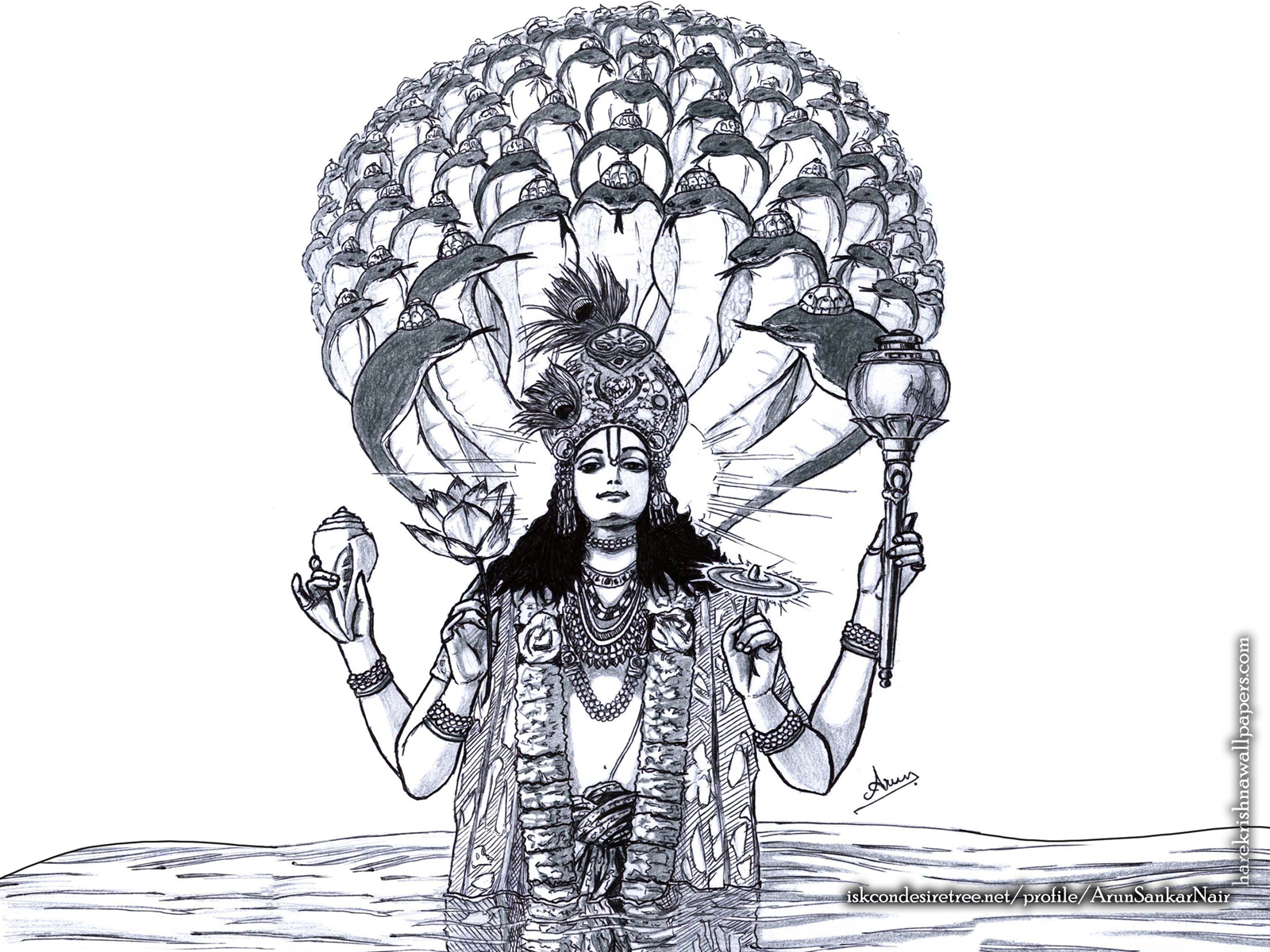 Sri Vishnu Wallpaper (004) Size1600x1200 Download