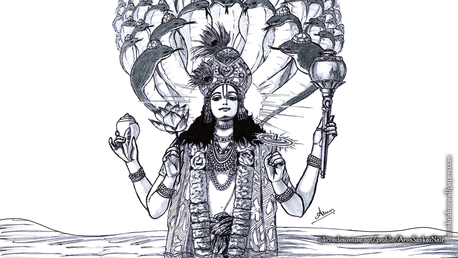 Sri Vishnu Wallpaper (004) Size 1600x900 Download