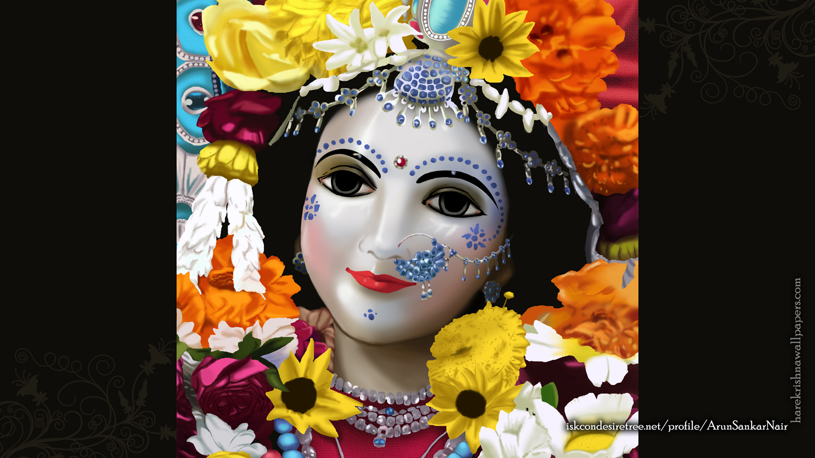 Srimati Radharani Wallpaper (005) Size 1600x900 Download