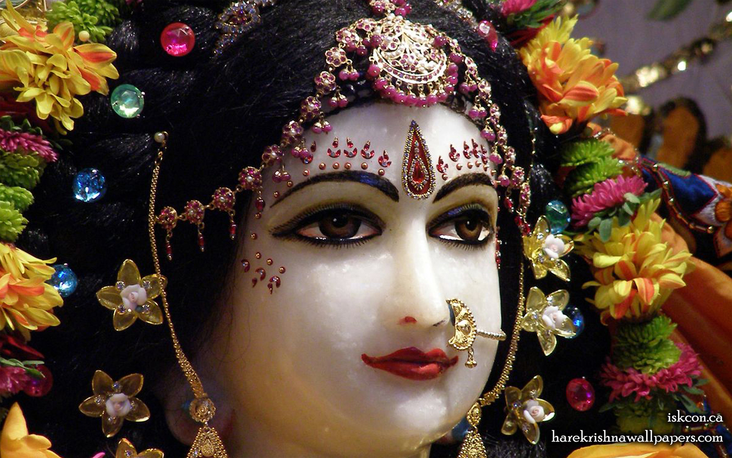 Sri Radha Close up Wallpaper (002) Size 1440x900 Download