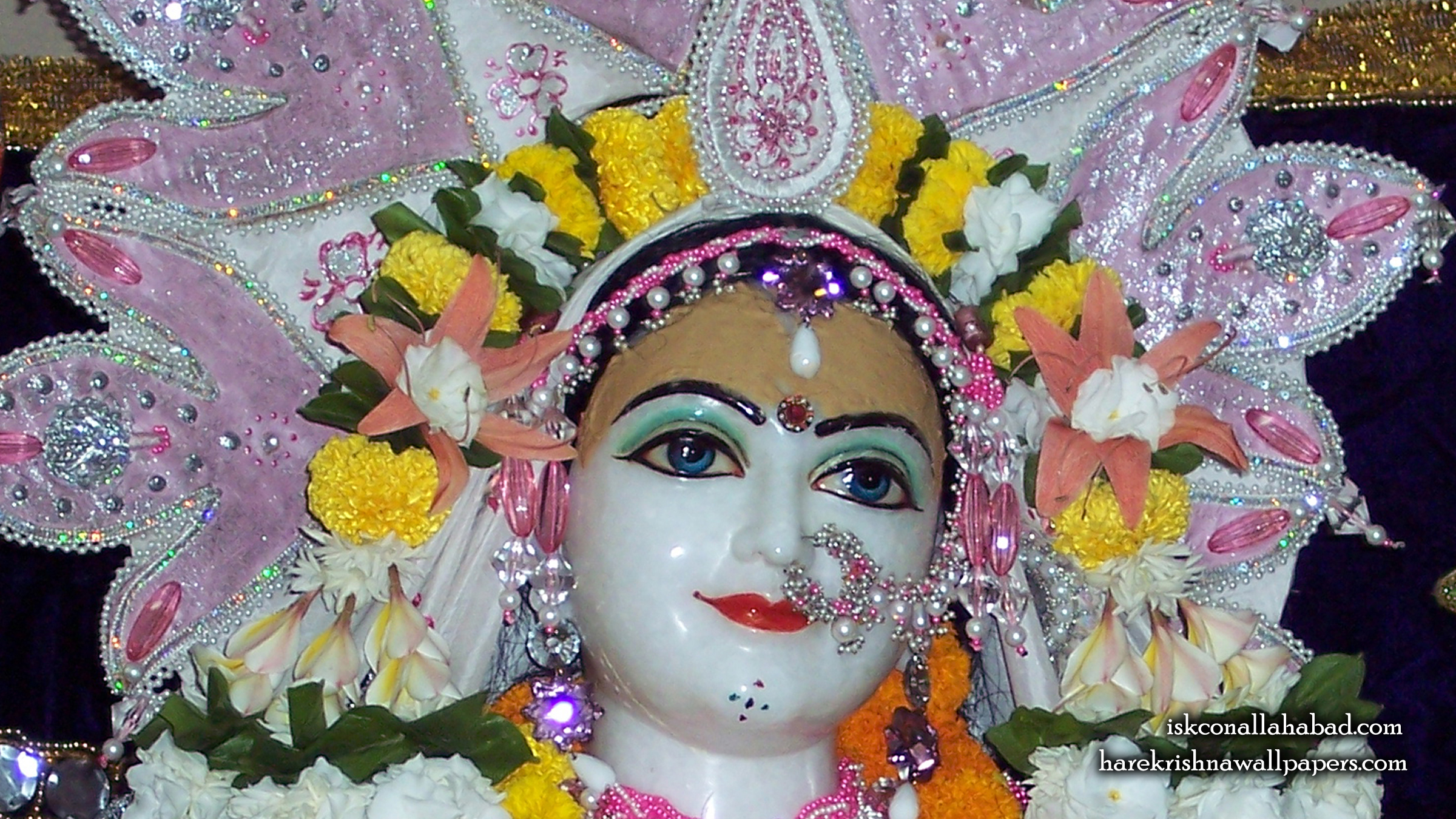 Sri Radha Close up Wallpaper (005) Size 2400x1350 Download