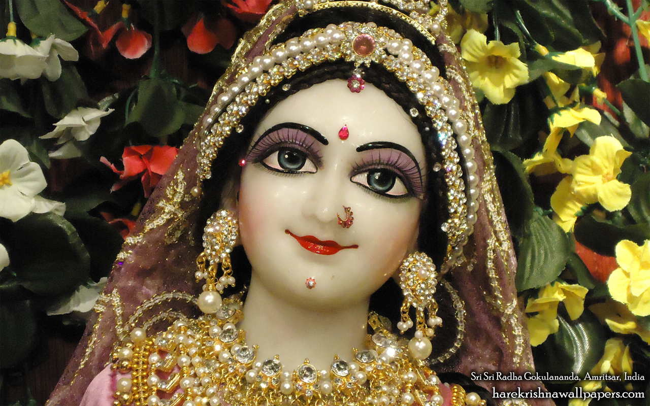 Sri Radha Close up Wallpaper (001) Size 1280x800 Download