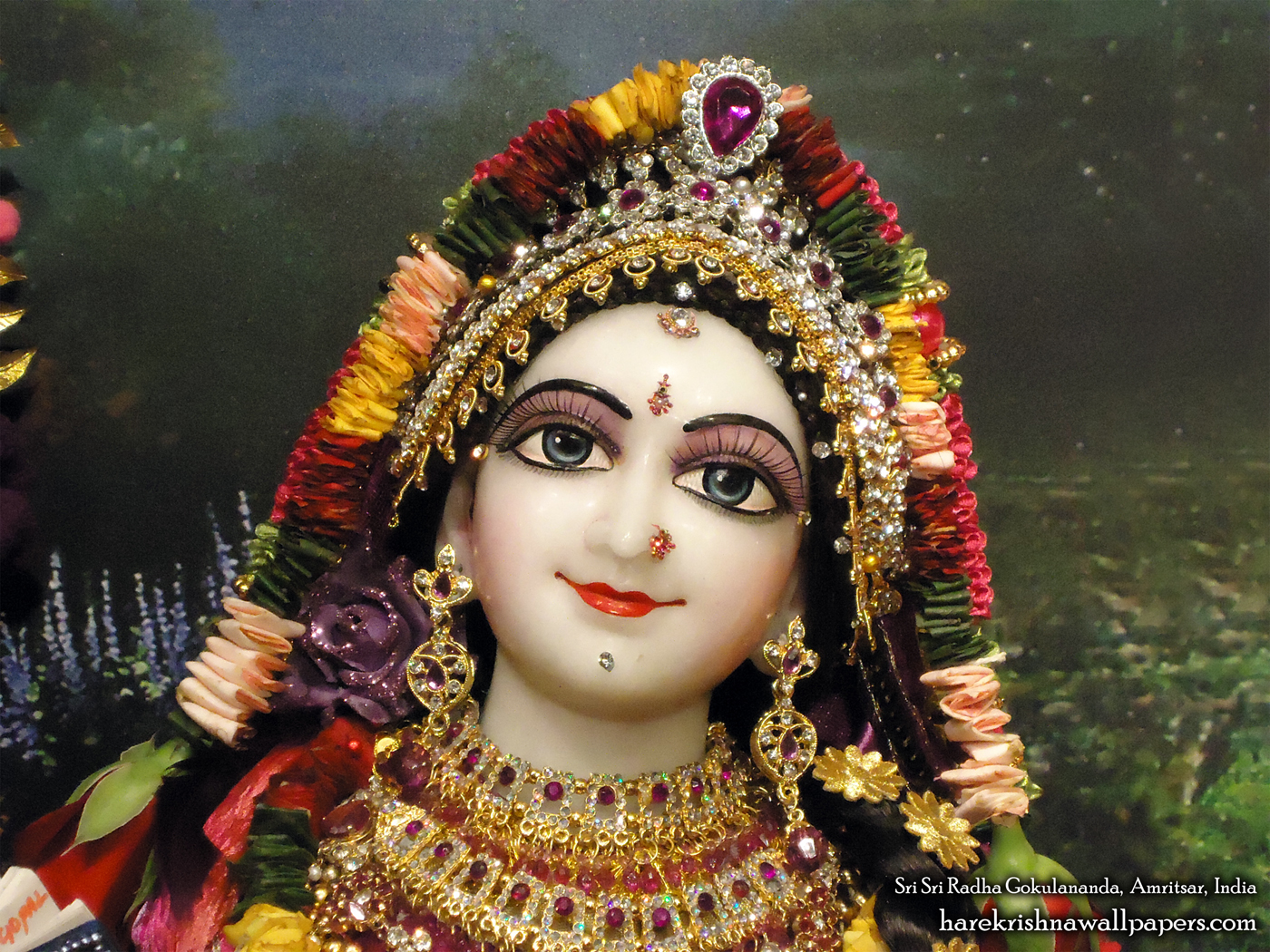 Sri Radha Close up Wallpaper (004) Size 1400x1050 Download