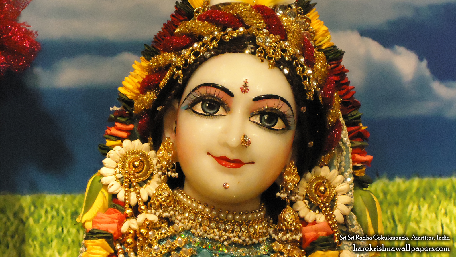 Sri Radha Close up Wallpaper (011) Size 1600x900 Download