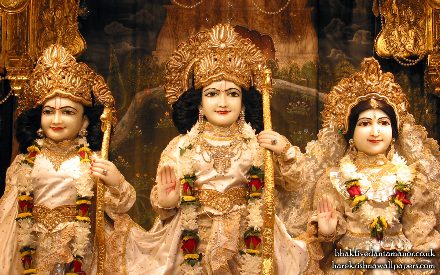 Sri Sri Sita Rama Laxman Close up Wallpaper (001) Size 1440x900 Download