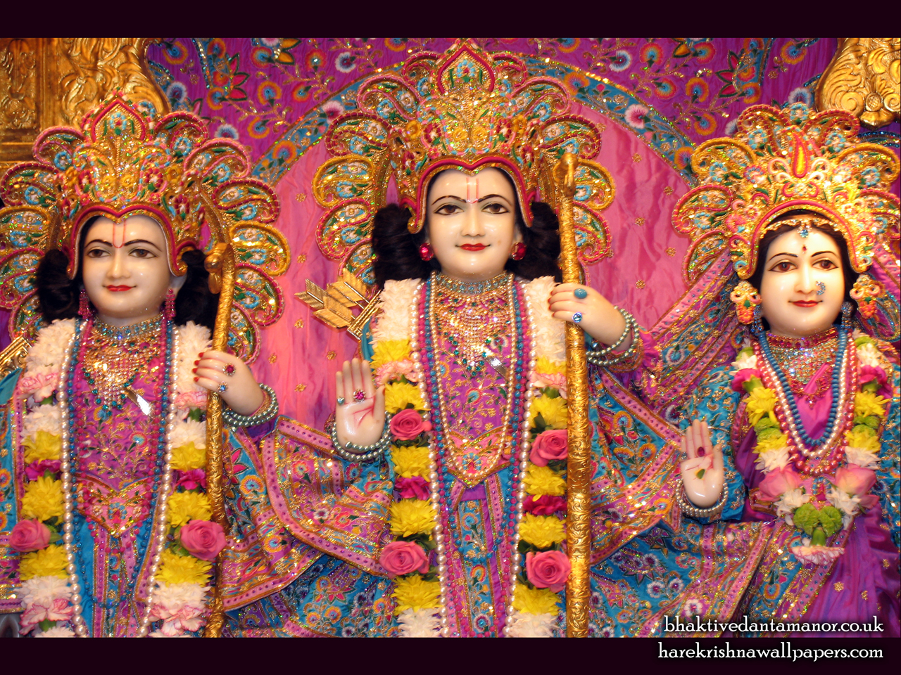 Sri Sri Sita Rama Laxman Close up Wallpaper (002) Size 1280x960 Download