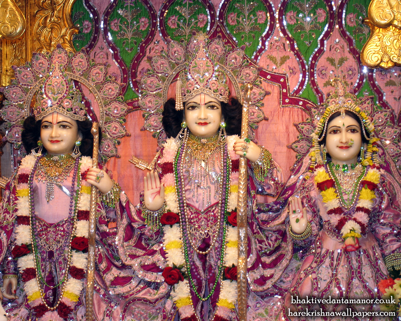 Sri Sri Sita Rama Laxman Close up Wallpaper (003) Size 1280x1024 Download