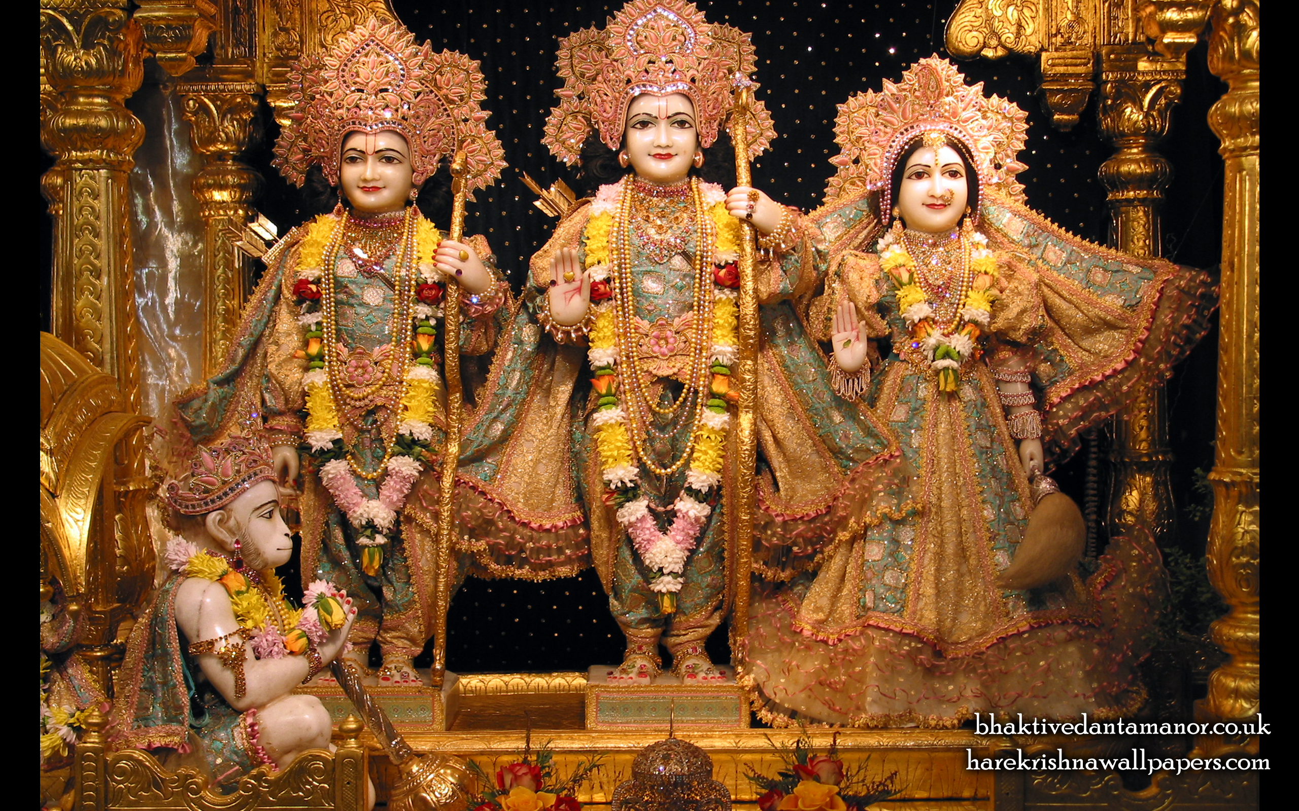 Sri Sri Sita Rama Laxman Hanuman Wallpaper (003) Size 2560x1600 Download