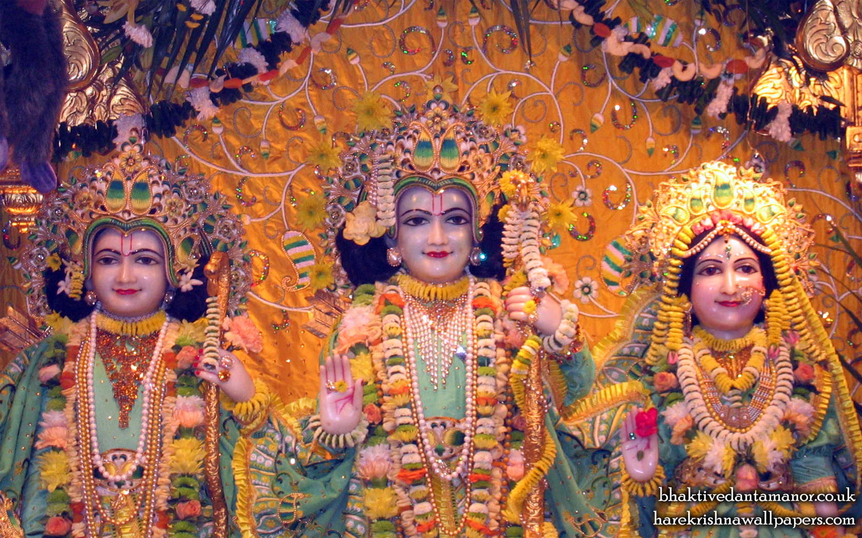 Sri Sri Sita Rama Laxman Close up Wallpaper (004) Size 1680x1050 Download