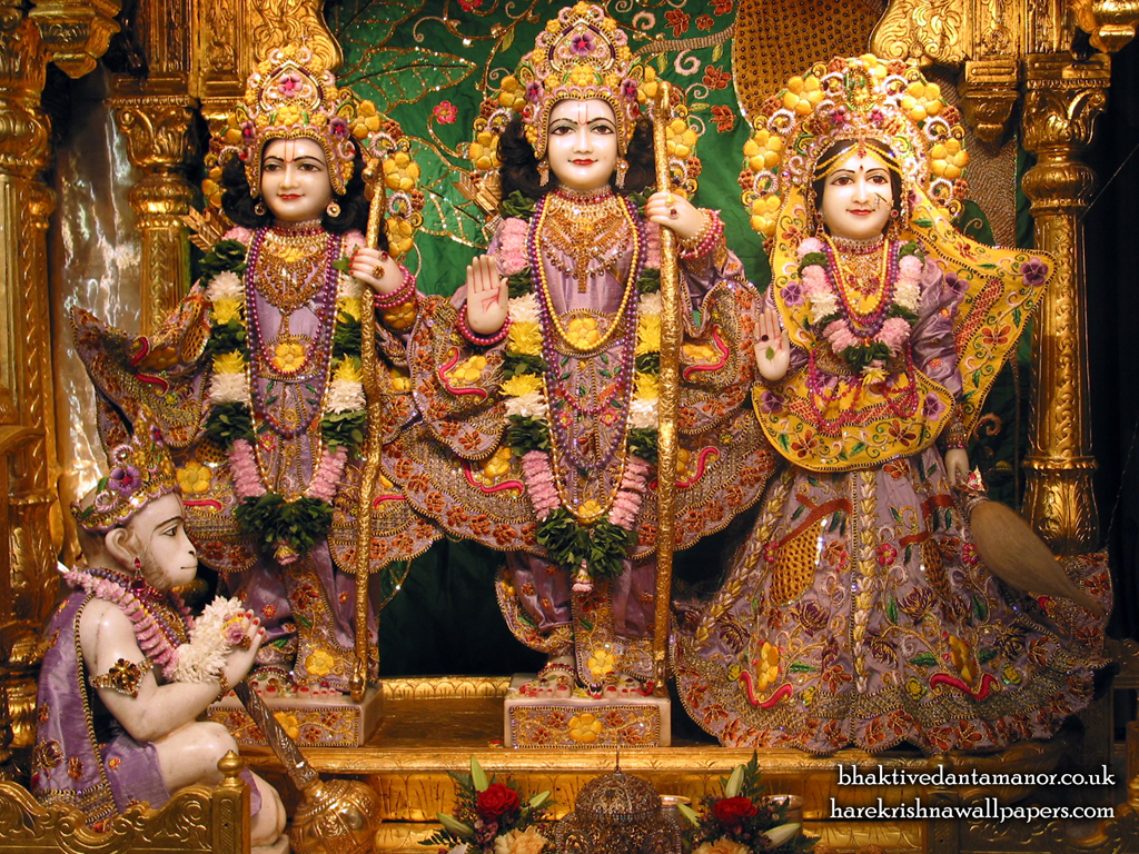 Sri Sri Sita Rama Laxman Hanuman Wallpaper (004) Size 1024x768 Download