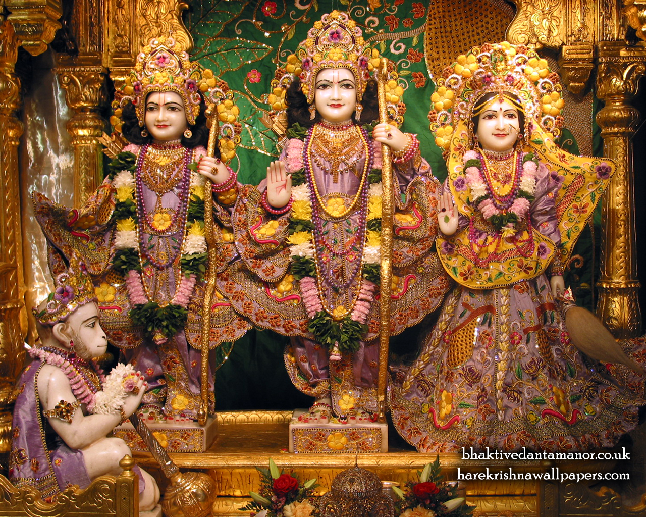 Sri Sri Sita Rama Laxman Hanuman Wallpaper (004) Size 1280x1024 Download