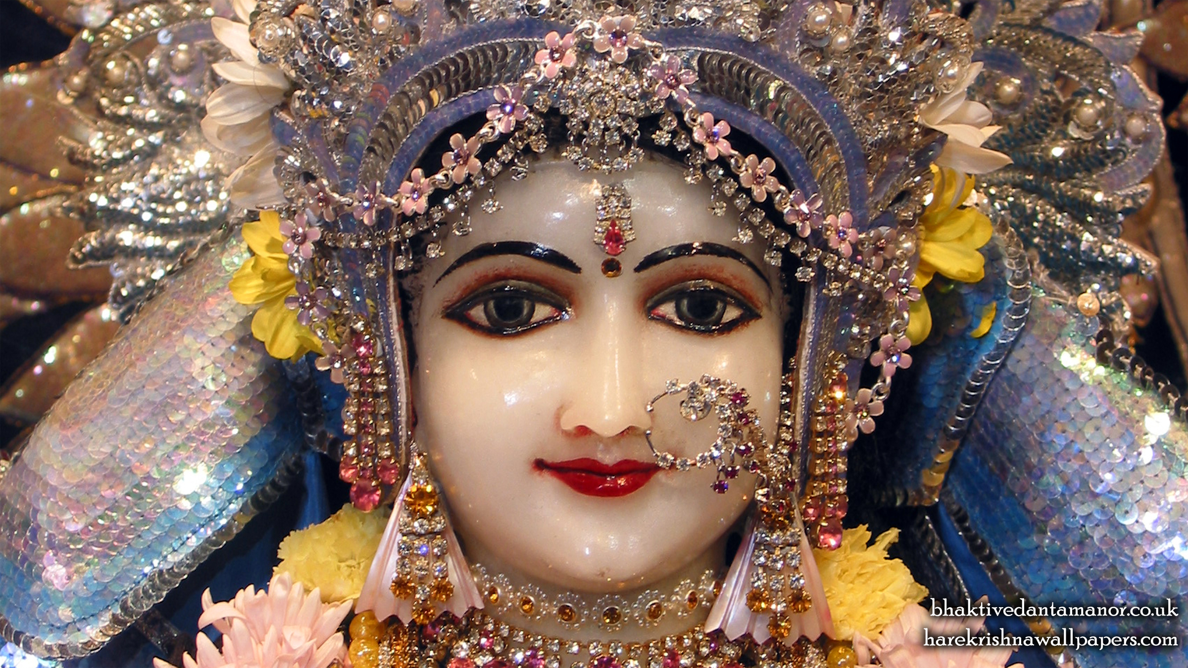 Sri Radha Close up Wallpaper (007) Size 2400x1350 Download