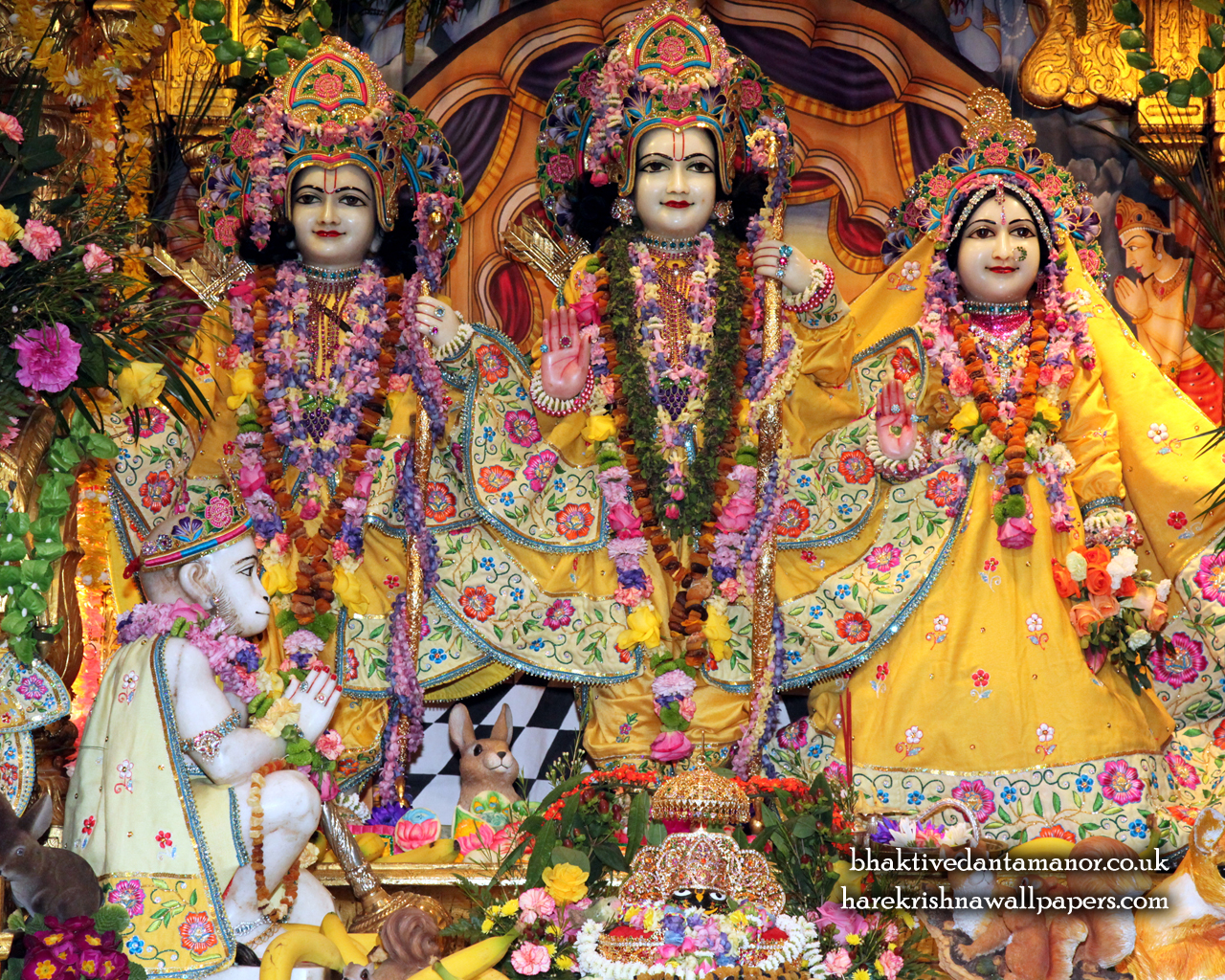 Sri Sri Sita Rama Laxman Hanuman Wallpaper (011) Size 1280x1024 Download
