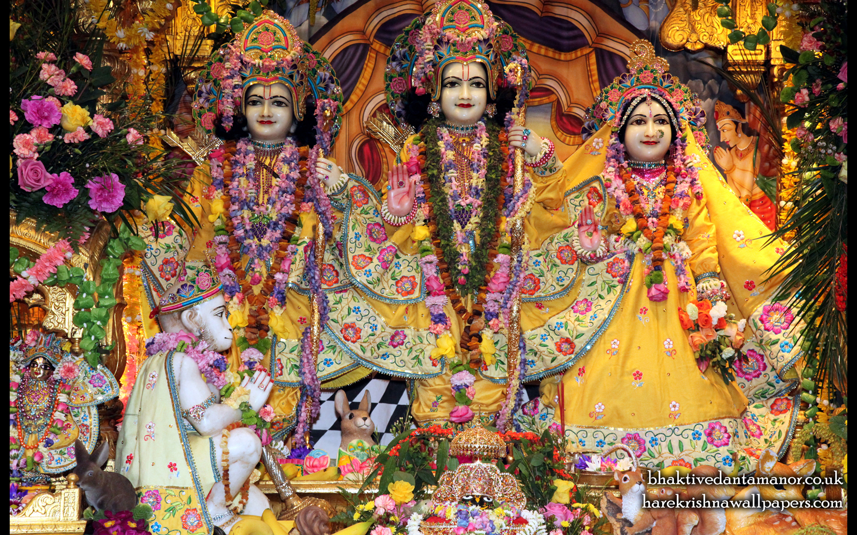 Sri Sri Sita Rama Laxman Hanuman Wallpaper (011) Size 1680x1050 Download