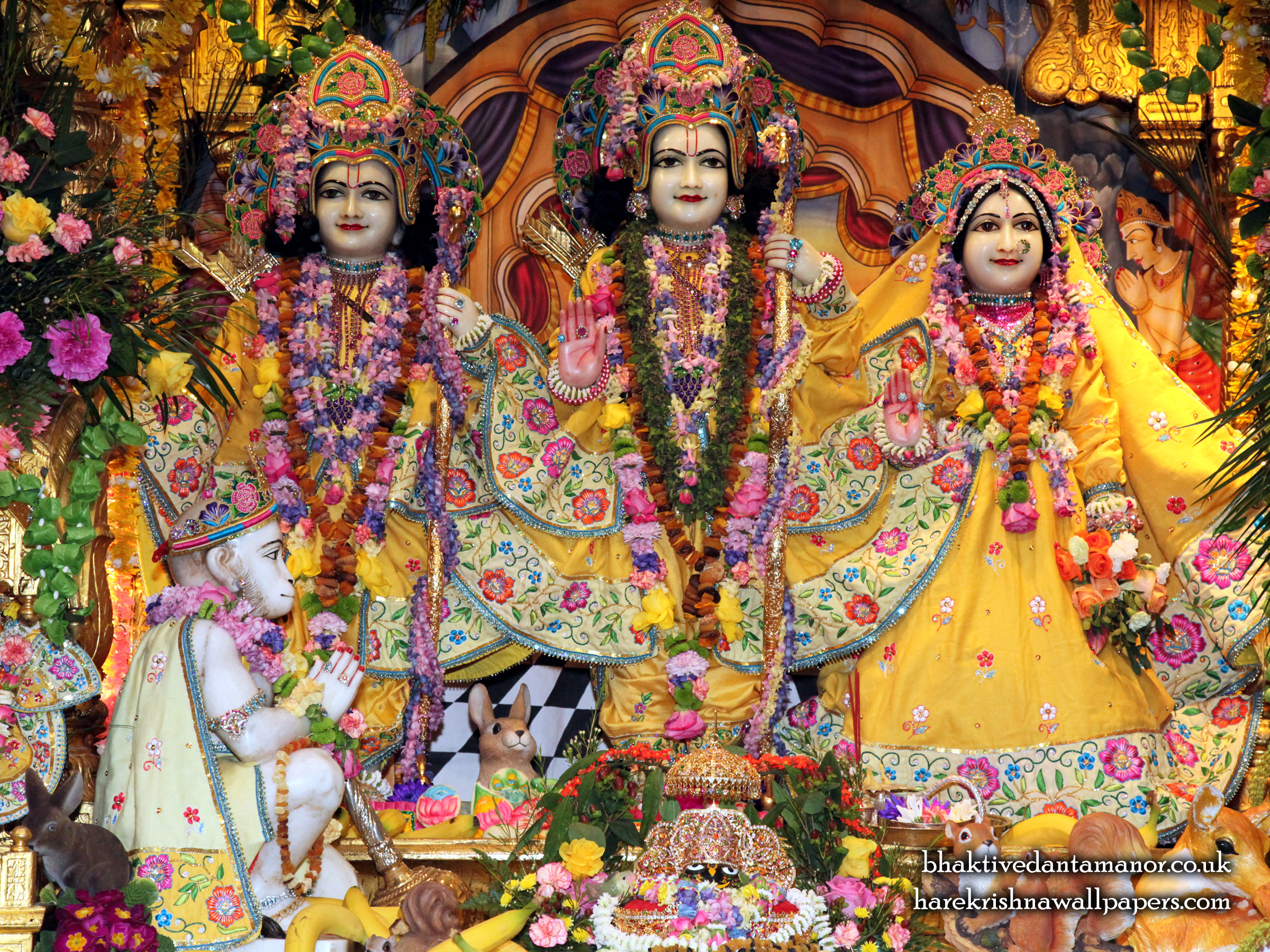 Sri Sri Sita Rama Laxman Hanuman Wallpaper (011) Size 2400x1800 Download
