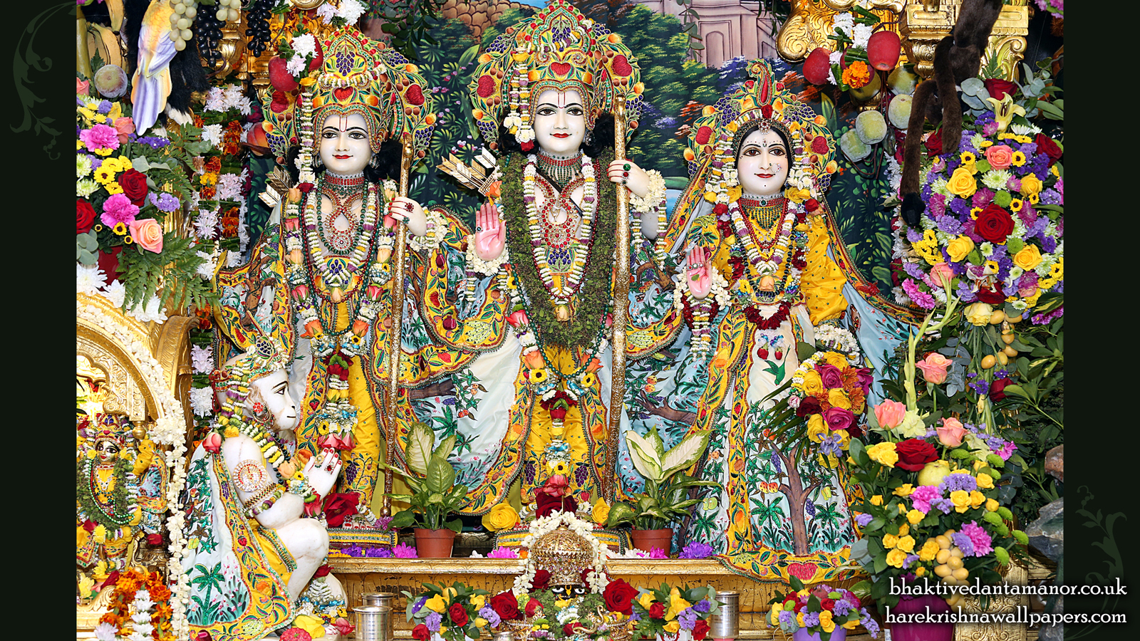 Sri Sri Sita Rama Laxman Hanuman Wallpaper (012) Size 1600x900 Download