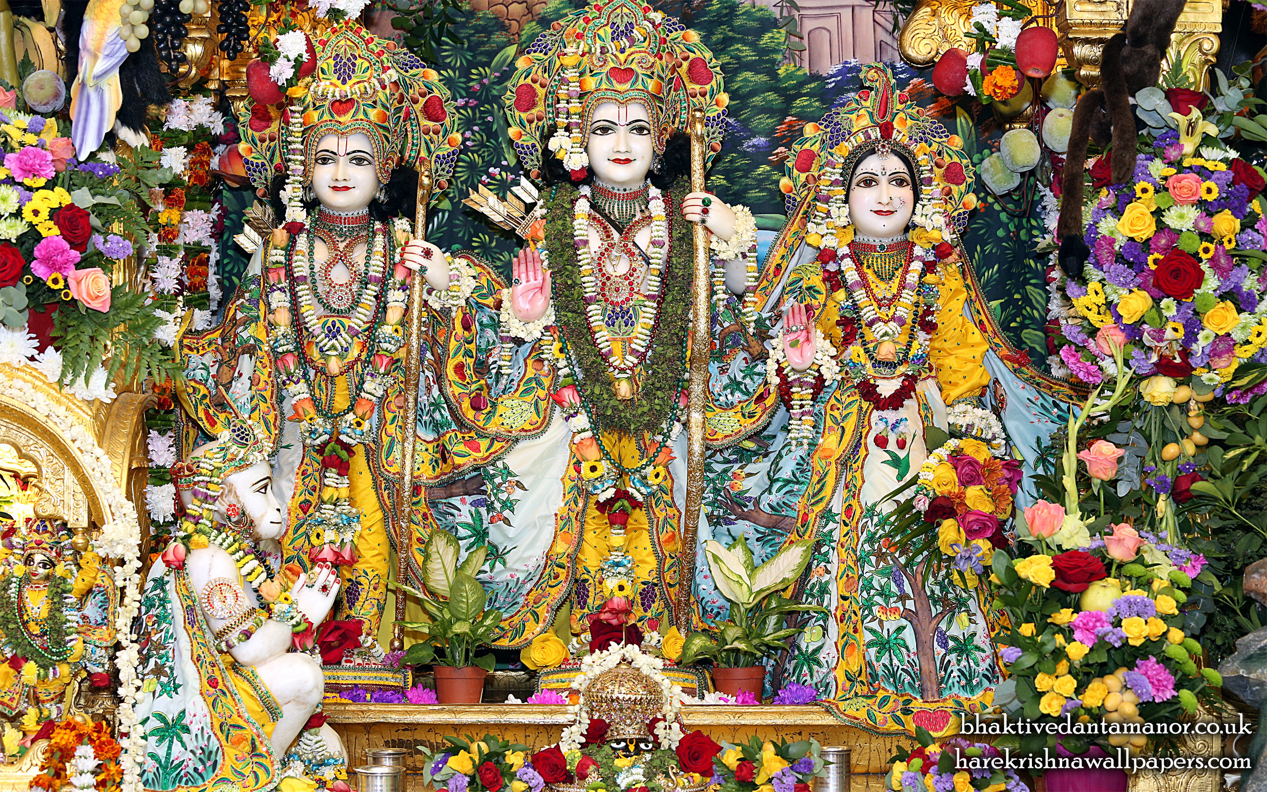 Sri Sri Sita Rama Laxman Hanuman Wallpaper (012) Size 2560x1600 Download