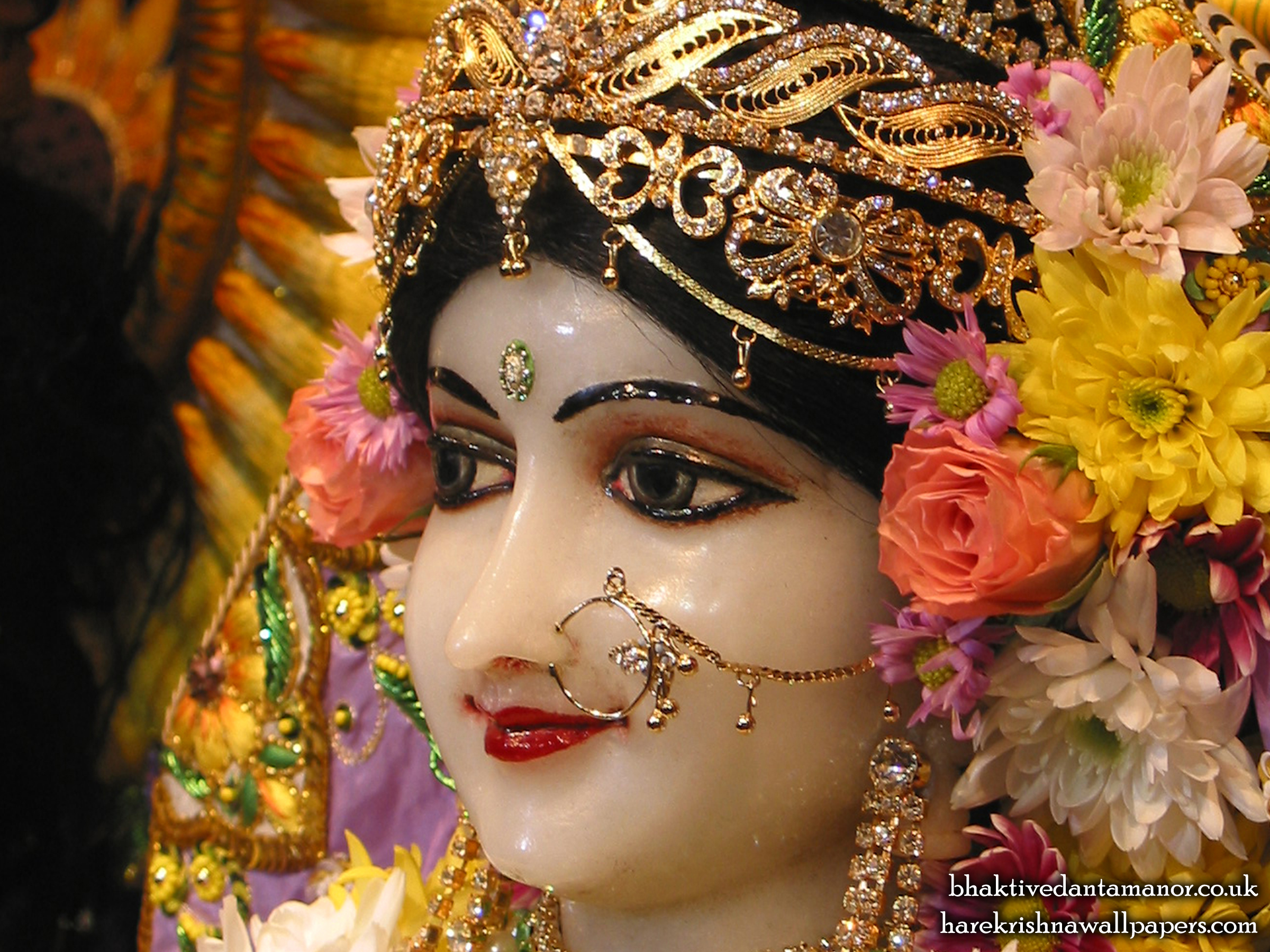 Sri Radha Close up Wallpaper (013) Size 2400x1800 Download