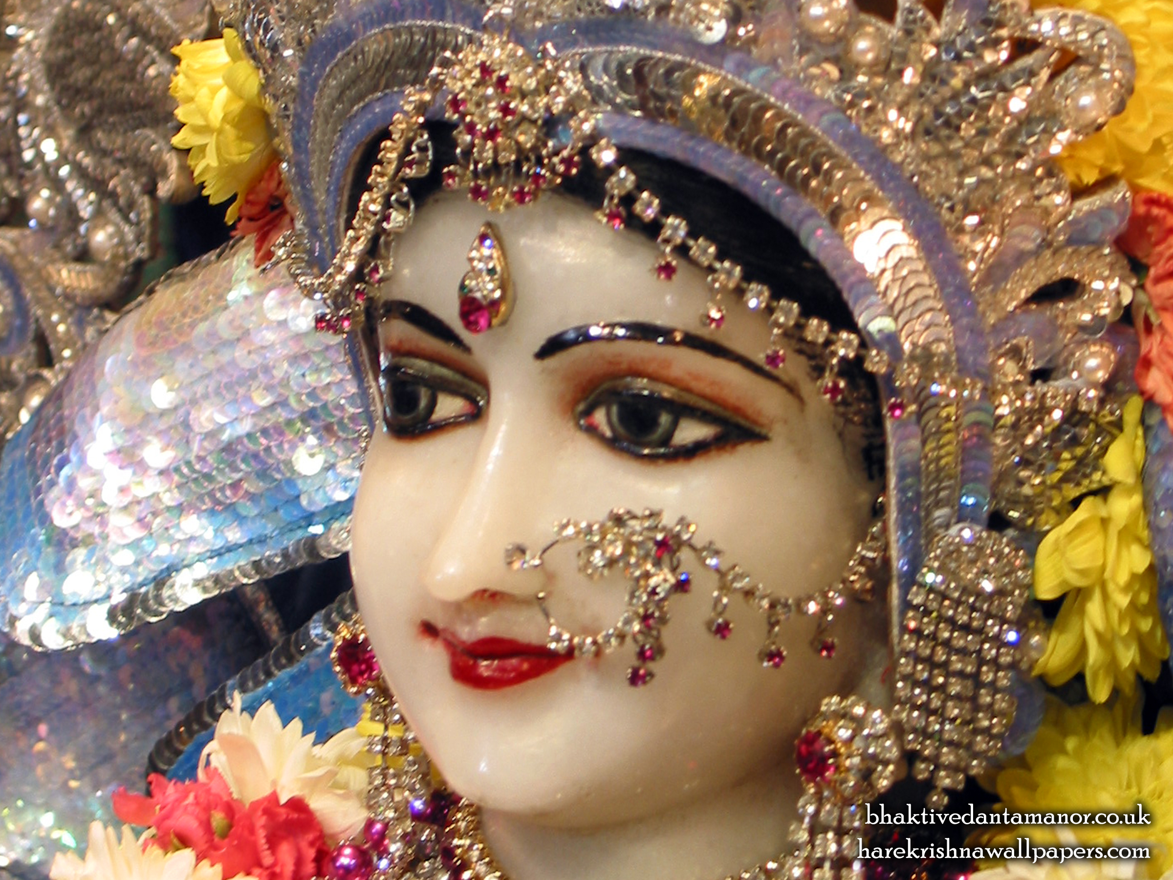 Sri Radha Close up Wallpaper (016) Size 2400x1800 Download