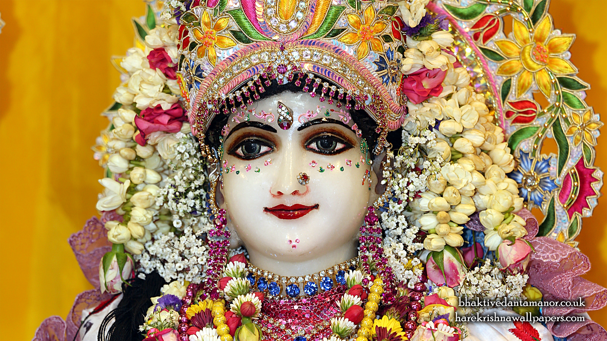 Sri Radha Close up Wallpaper (024) Size 2400x1350 Download