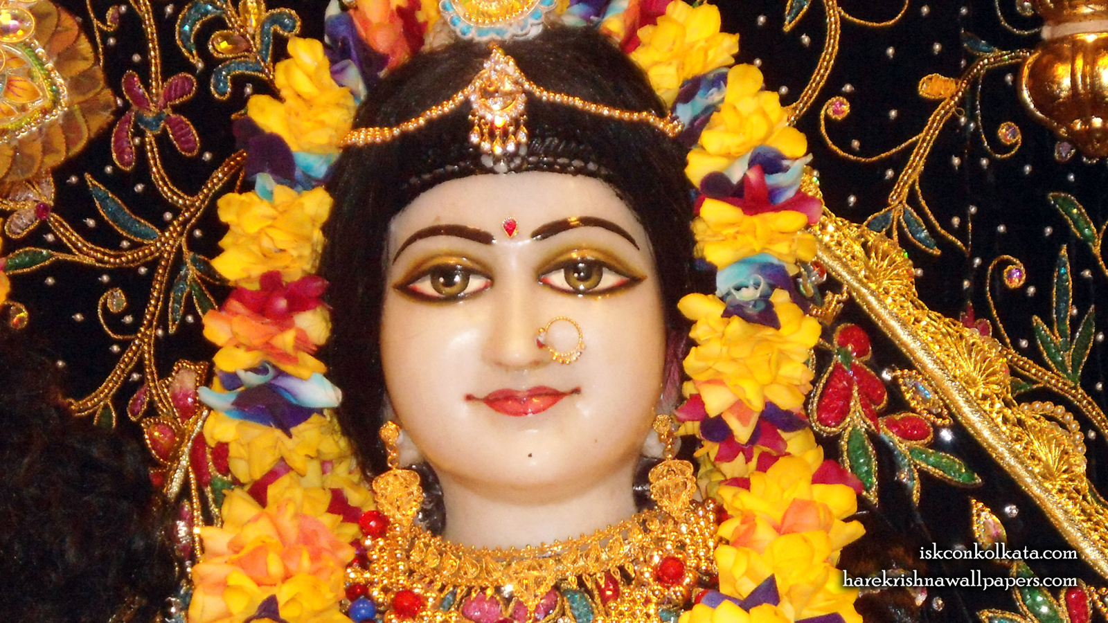 Sri Radha Close up Wallpaper (001) Size 1600x900 Download