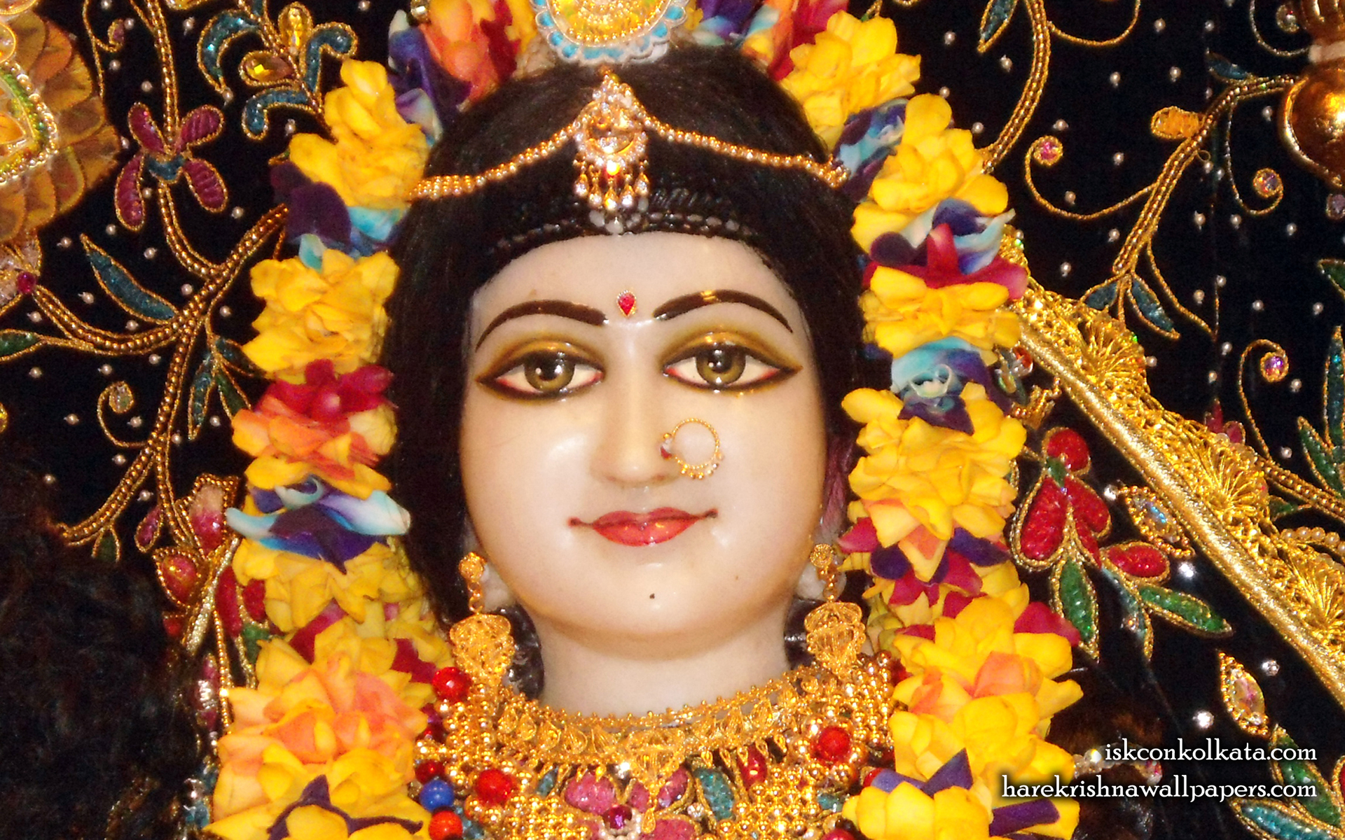 Sri Radha Close up Wallpaper (001) Size 1920x1200 Download