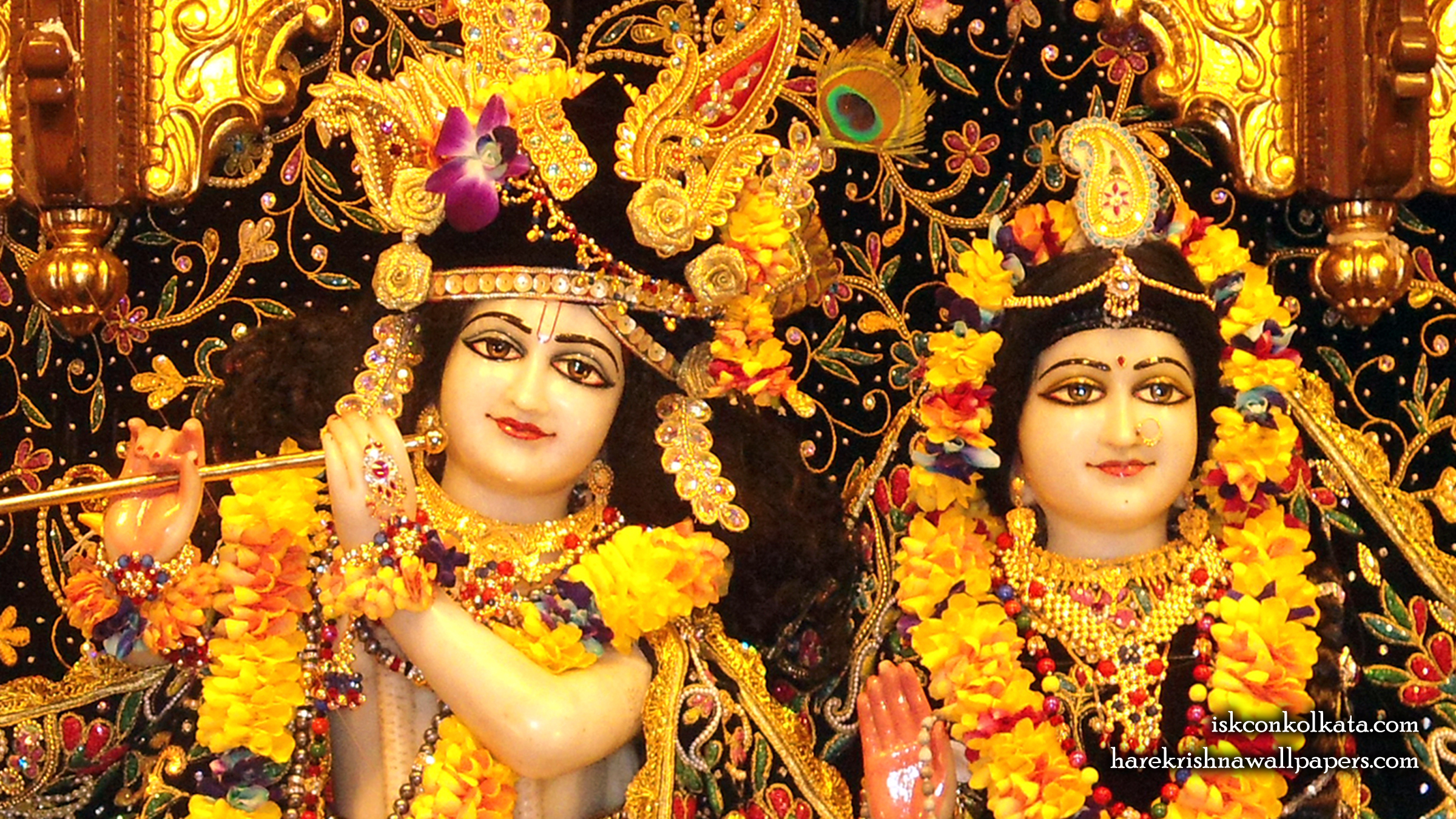 Sri Sri Radha Govinda Close up Wallpaper (001) Size 2400x1350 Download