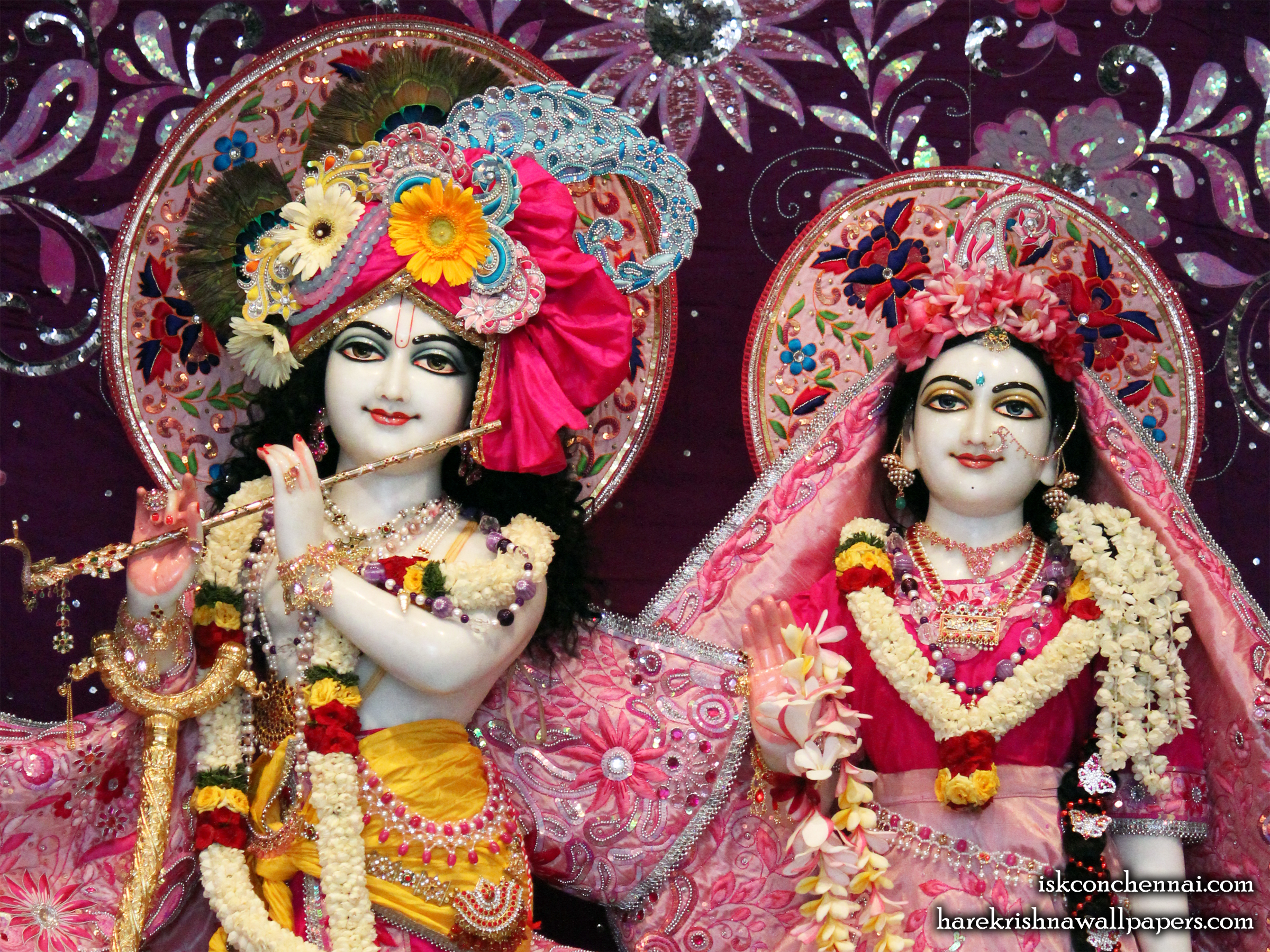 Sri Sri Radha Krishna Close up Wallpaper (001) Size 2400x1800 Download